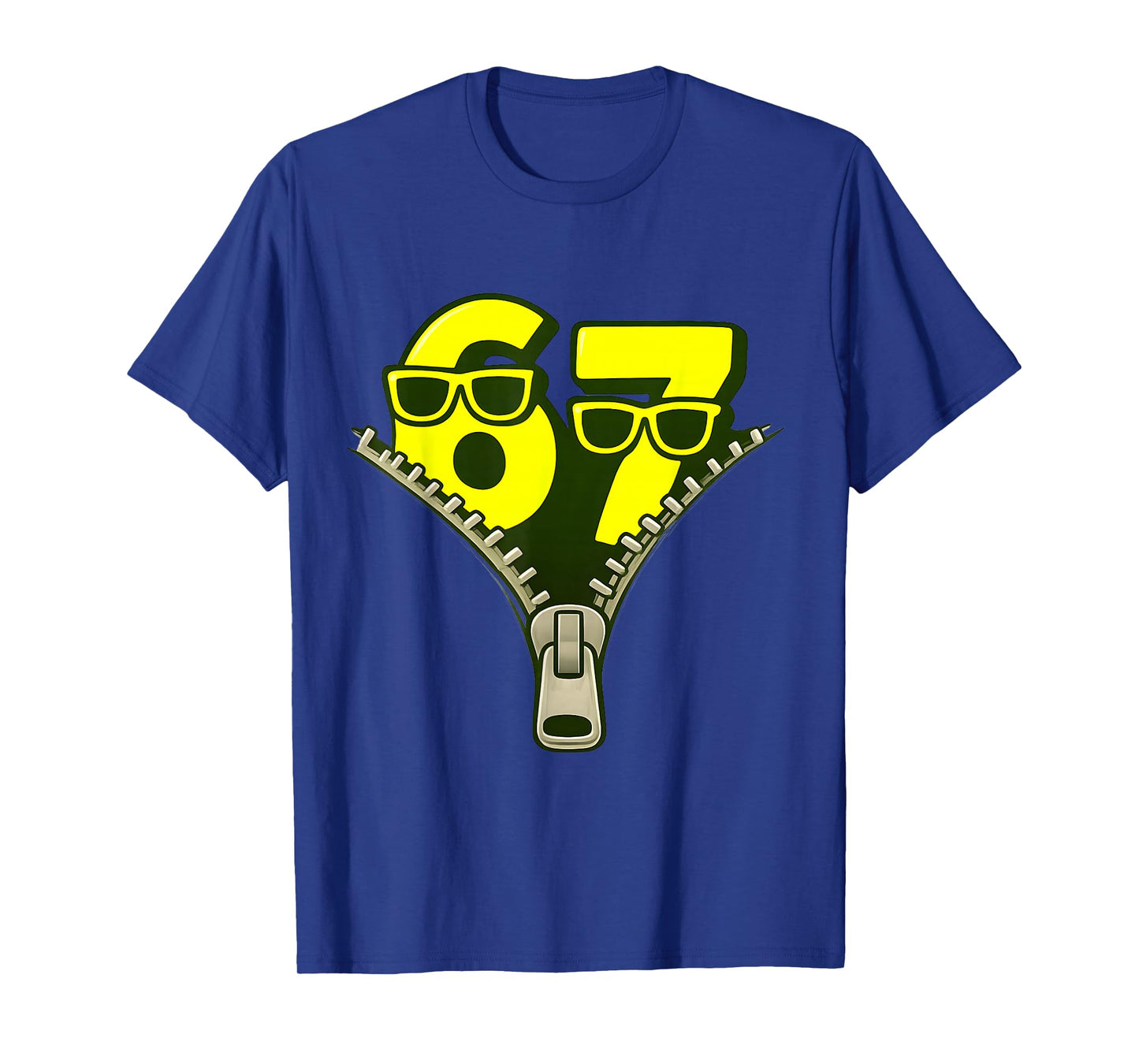 67 Zipper Meme Six Seven Viral Trend Gen Alpha Slang Costume T-Shirt