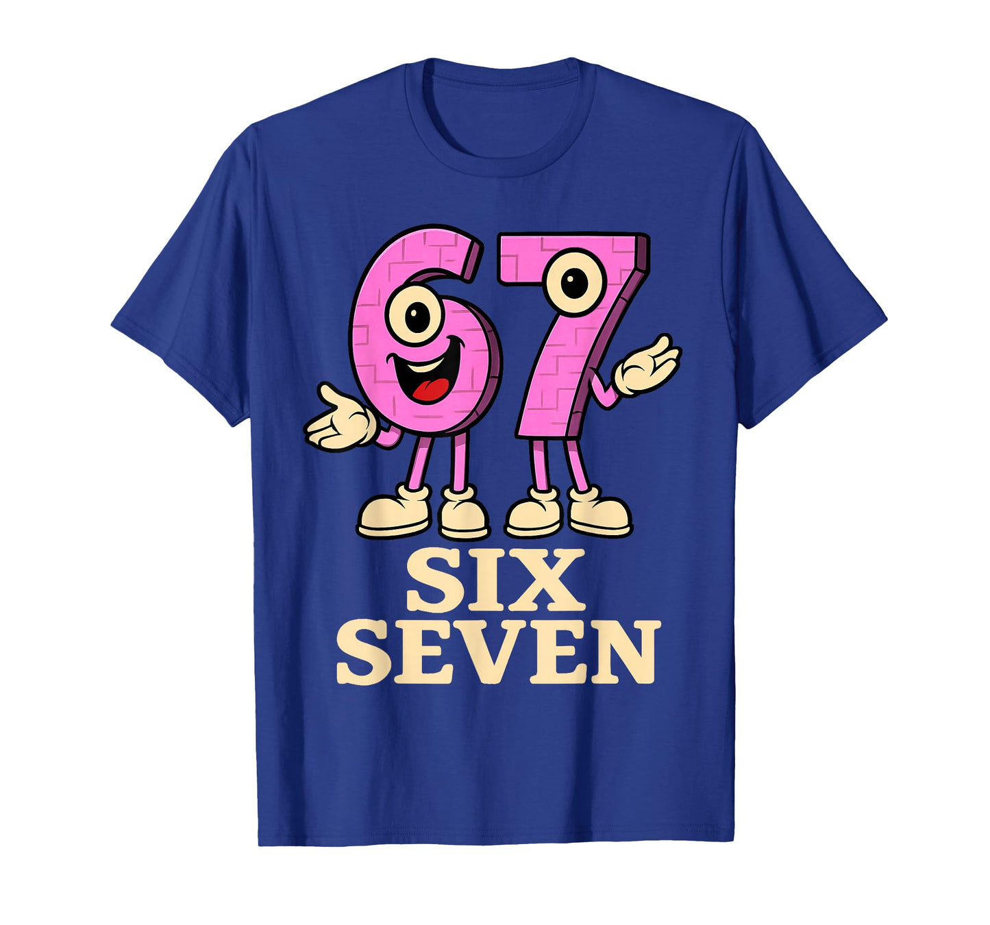 Pink 67 Six Seven 6-7 - Funny Italian Brainrot Kids Gaming T-Shirt