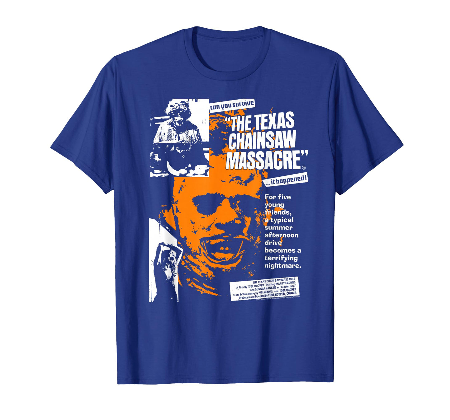 The Texas Chainsaw Massacre Headline Collage Horror T-Shirt