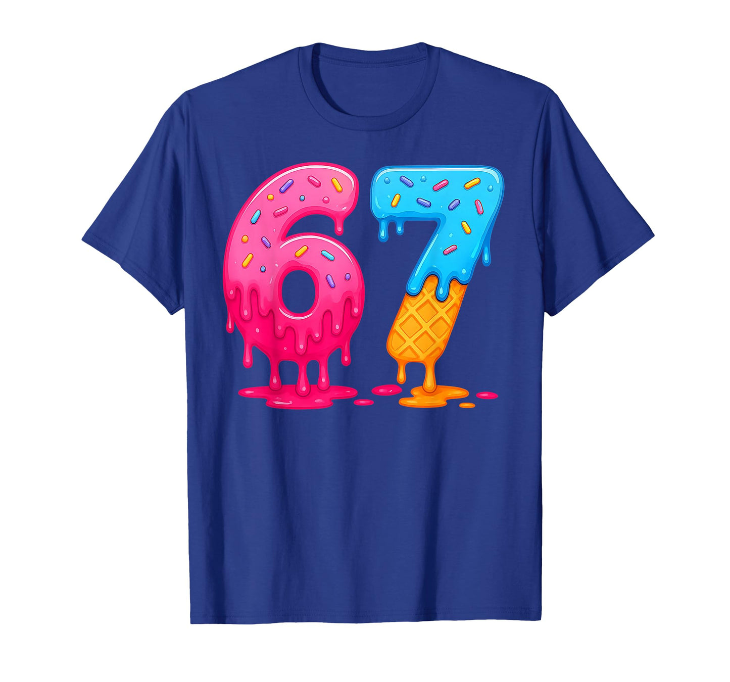 6 7 Meme Six Seven Ice Cream Drip T-Shirt