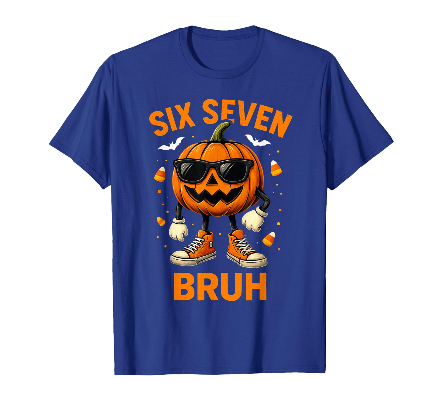 67 Halloween Funny Six Seven Meme Brainrot Pumpkin Kids Bruh T-Shirt