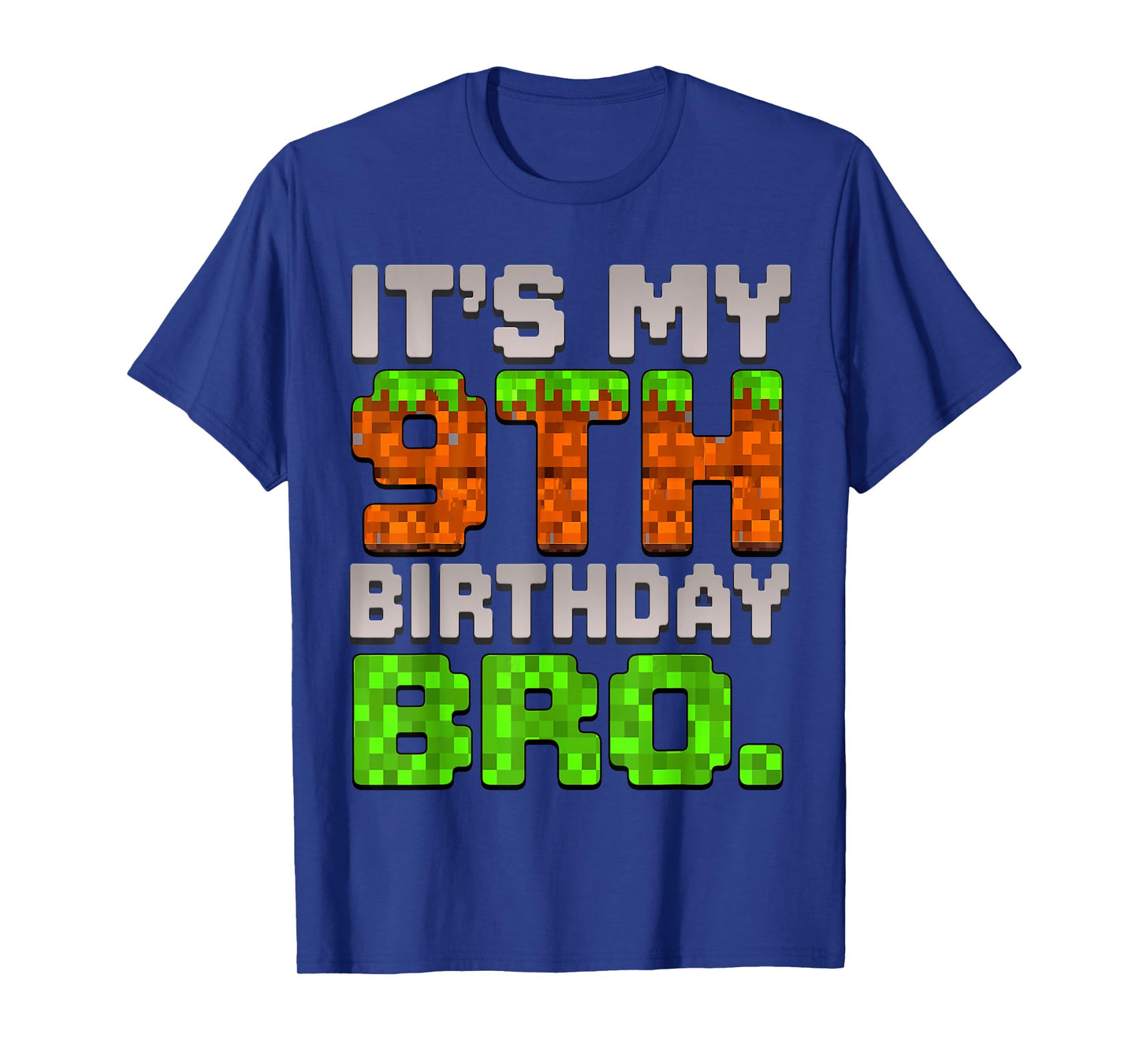Kids Boy It's My 9th Birthday Bro Video Game Pixel T-Shirt