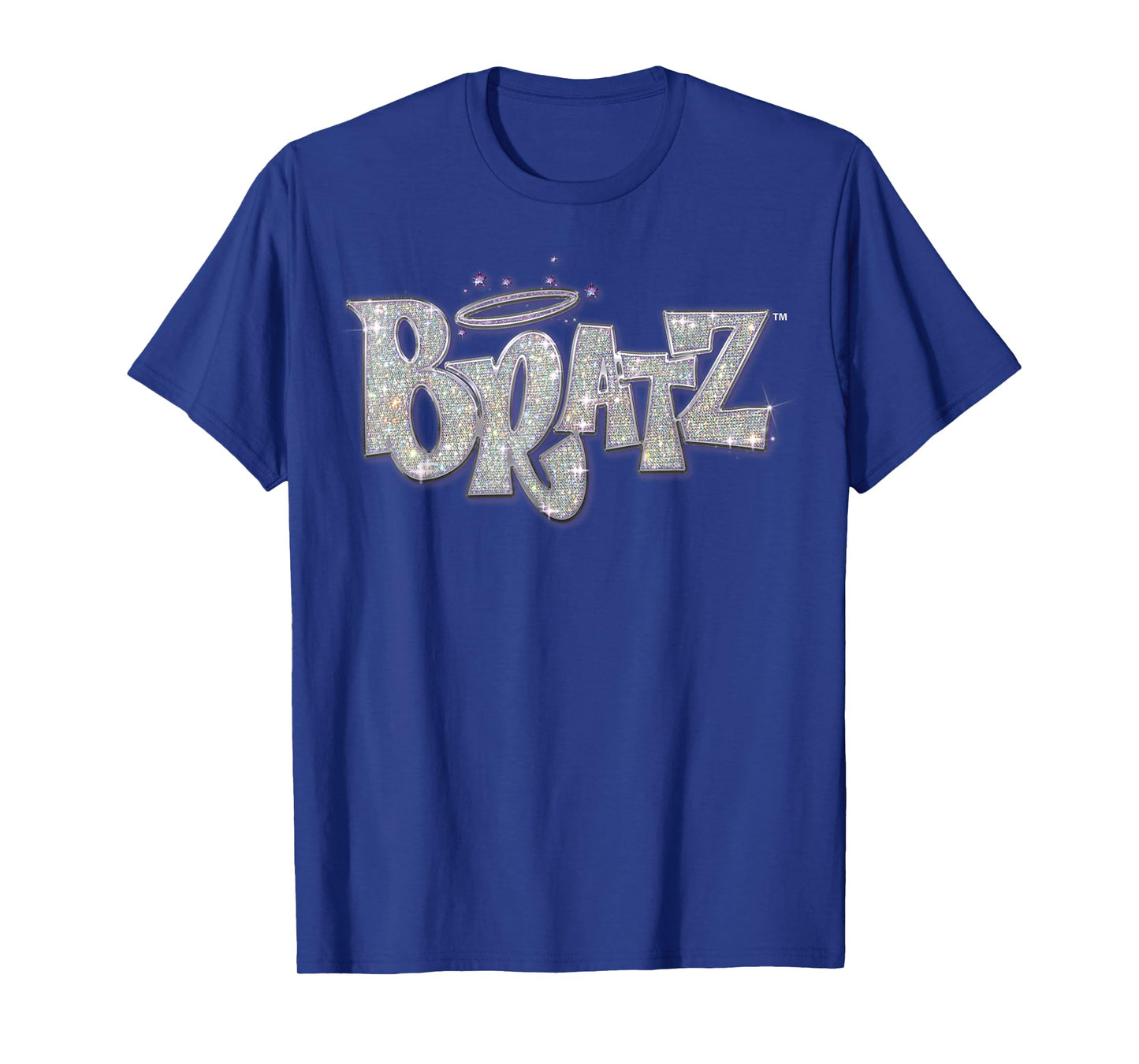 Bratz Silver Glitter Logo Purple Lining Angel Halo Sparkles T-Shirt