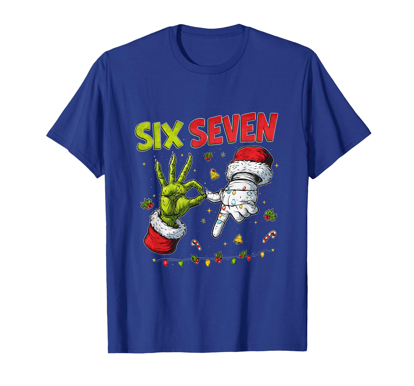 Funny Mean Guy Christmas Viral 6 7 Trending Six Seven Meme T-Shirt