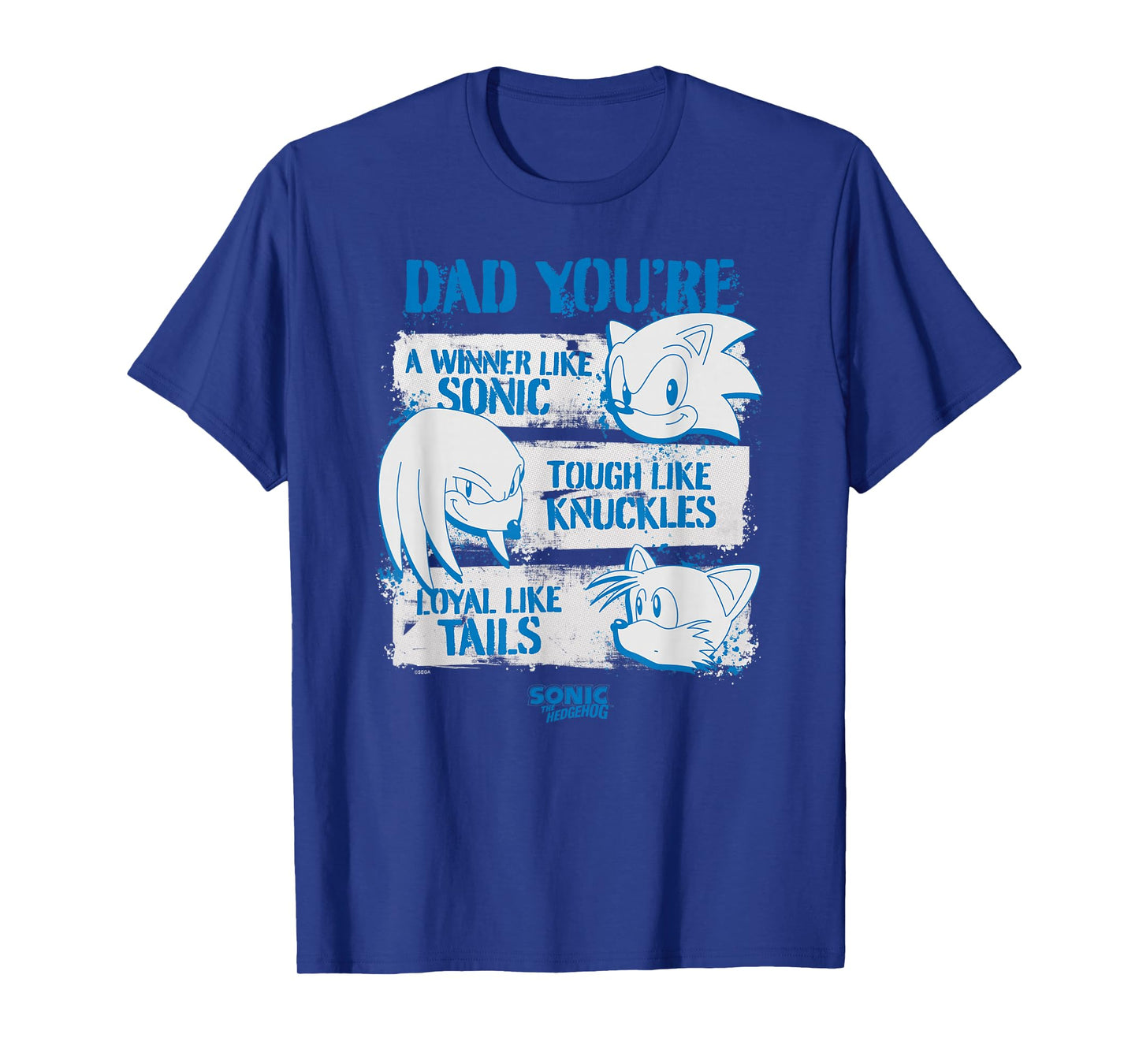 Sonic The Hedgehog Father's Day Dad Qualities Distressed T-Shirt