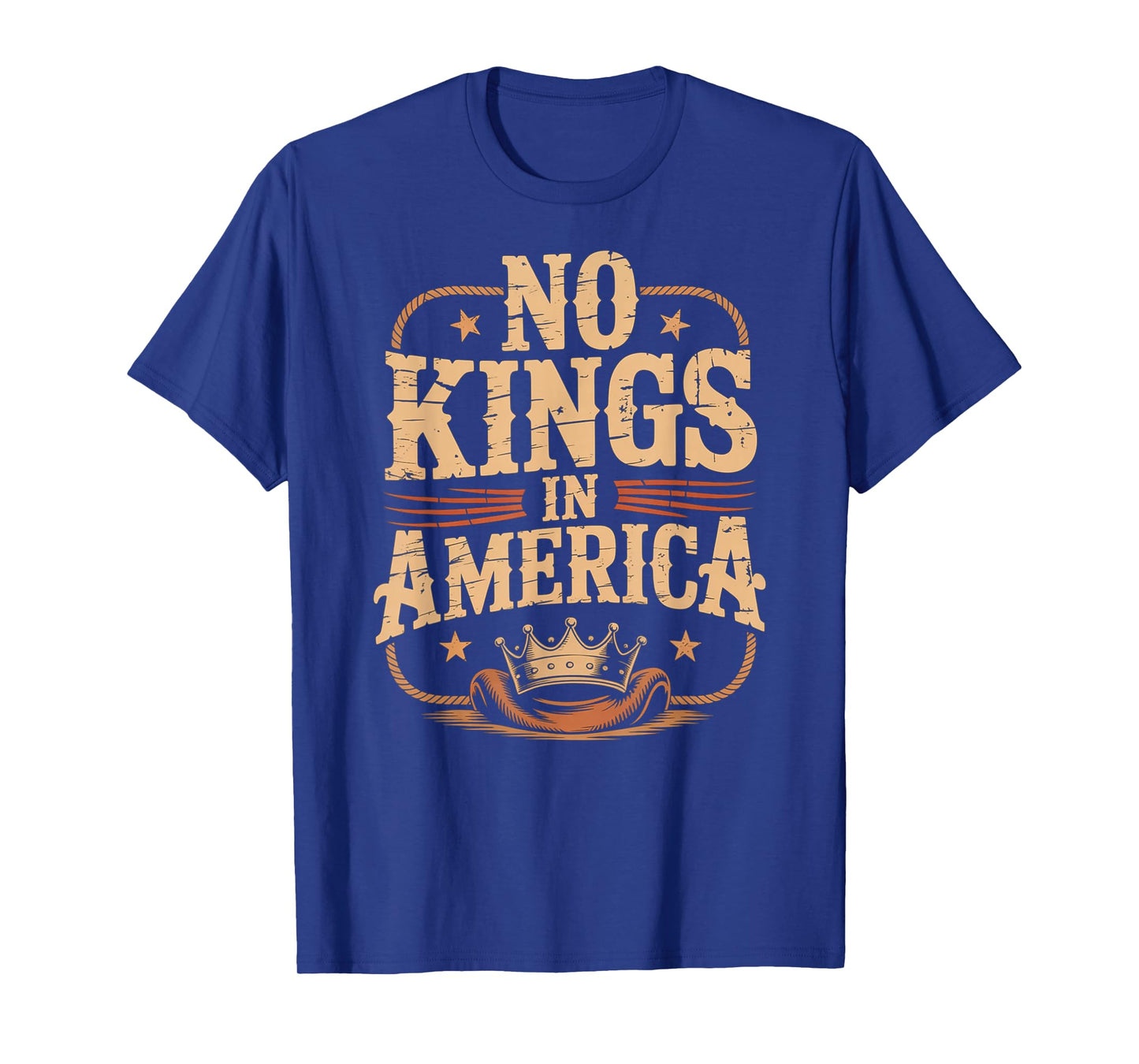No Kings in America Cowboy Style Apparel for Patriotic T-Shirt