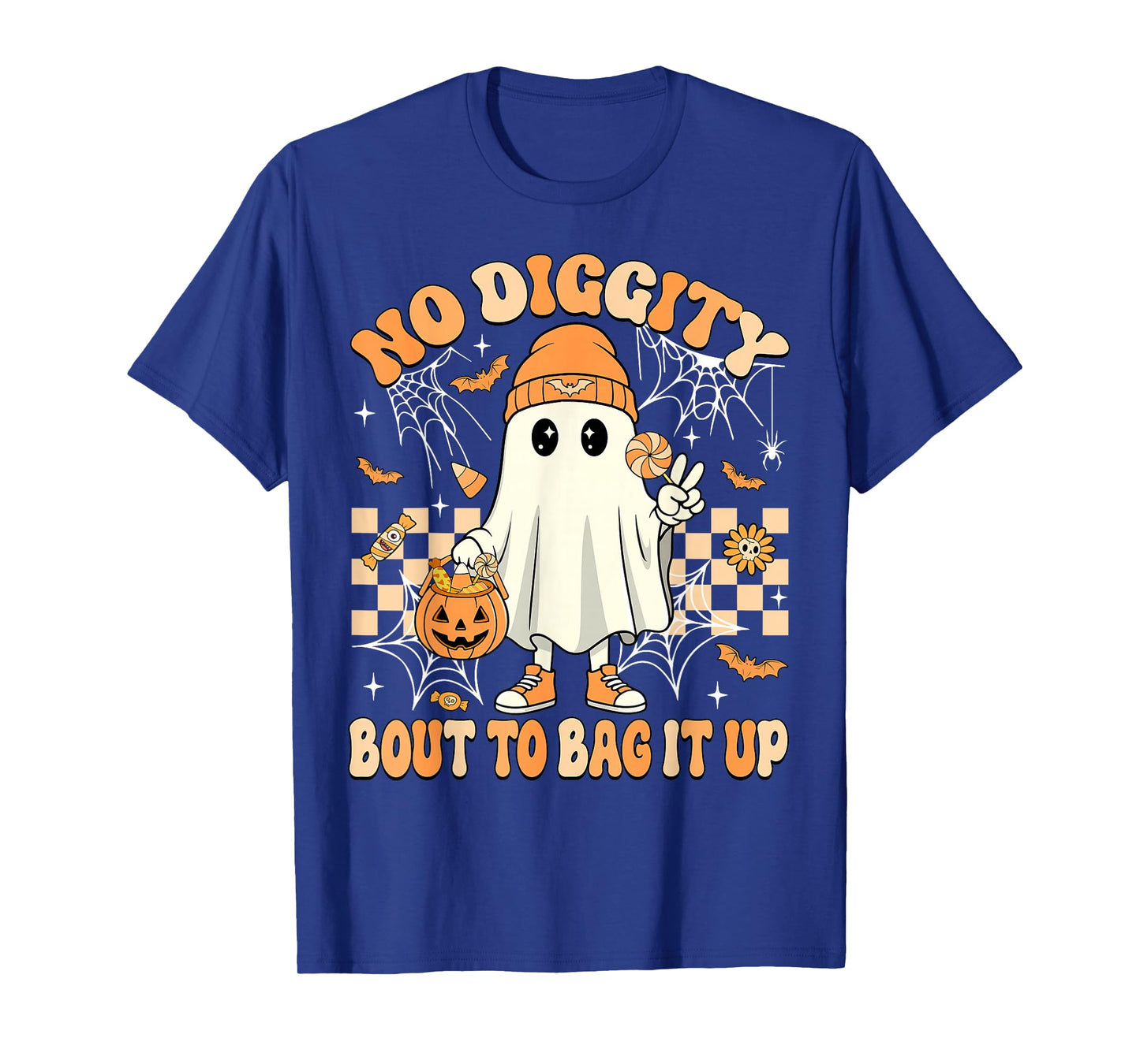 Halloween Ghost No Diggity Bout to Bag It Up Toddler Kids T-Shirt