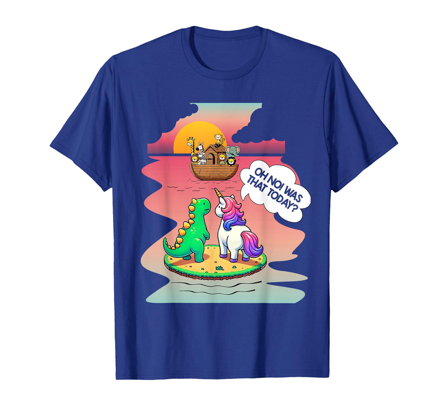 Noah Ark Christian Bibble Pun Last Unicorn Dinosaur Jesus T-Shirt