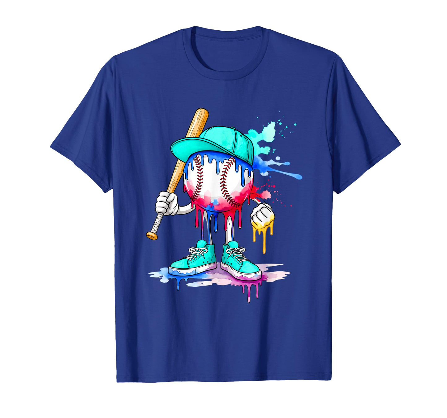 Ice Cream Drip Baseball Spots Baseball Drip for Girls Boys T-Shirt