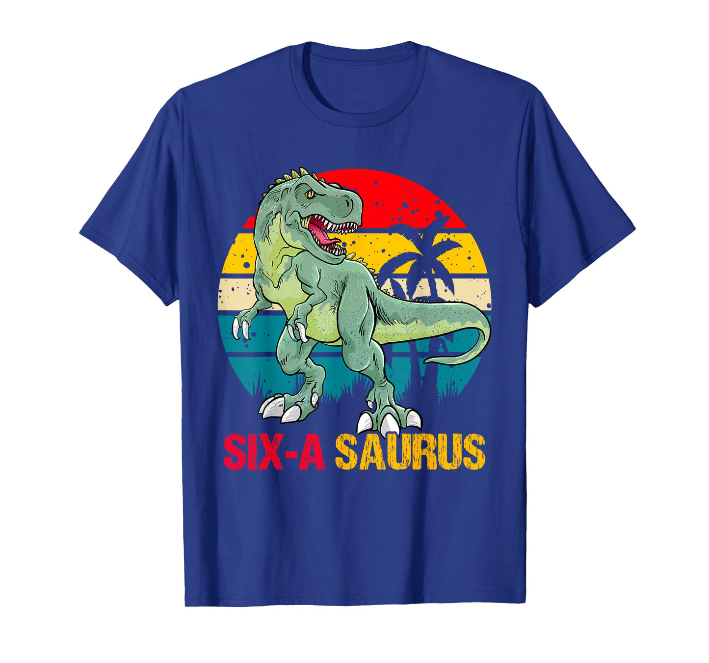 6 Year Old Dinosaur Birthday 6th T Rex Dino Six Saurus T-Shirt