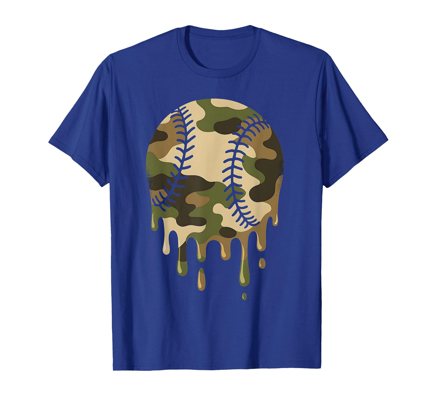 Baseball Drip Camo Boys Men Military Sports Cool Game Day T-Shirt