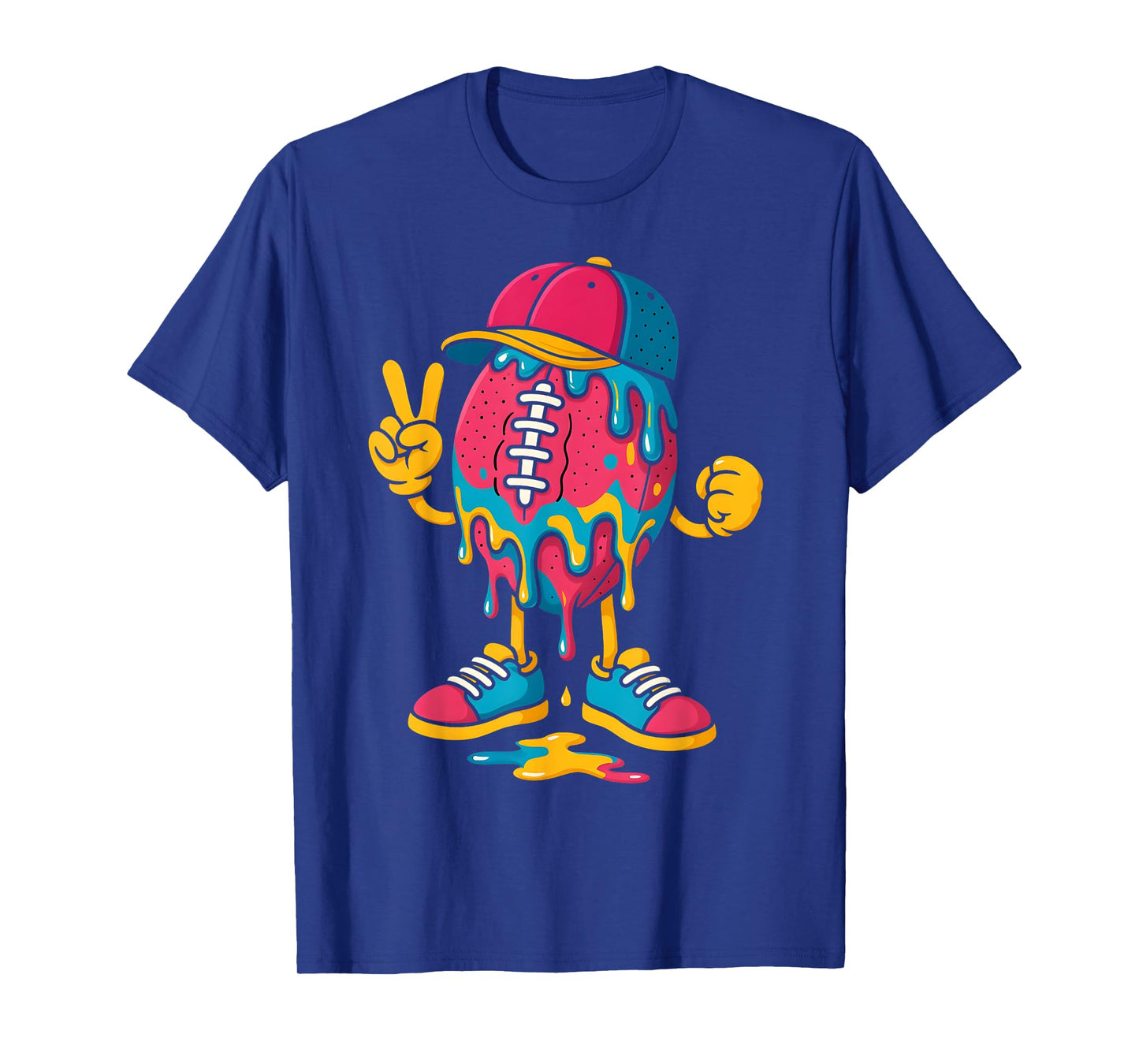 Football Drip Boys Football Ice Cream Youth Game Day T-Shirt