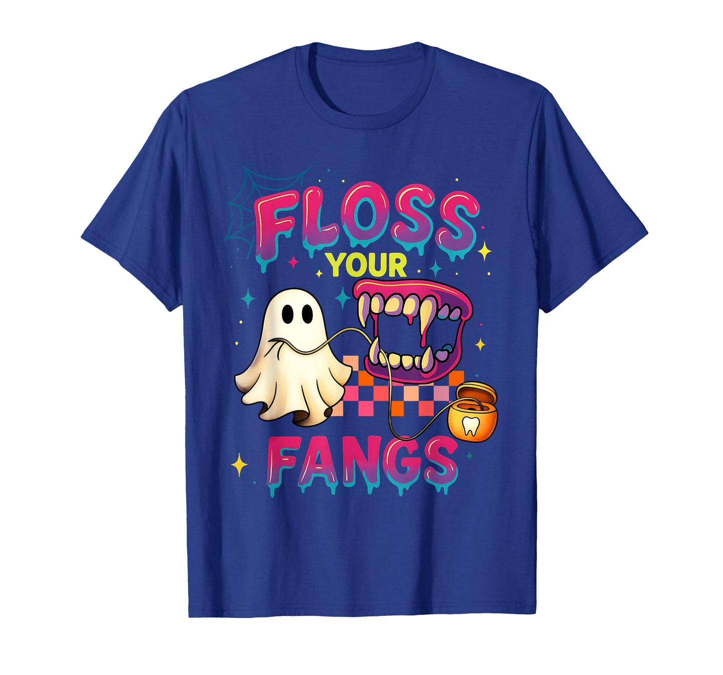 Floss Your Fangs Spooky Dentist Funny Boo Dental Halloween T-Shirt