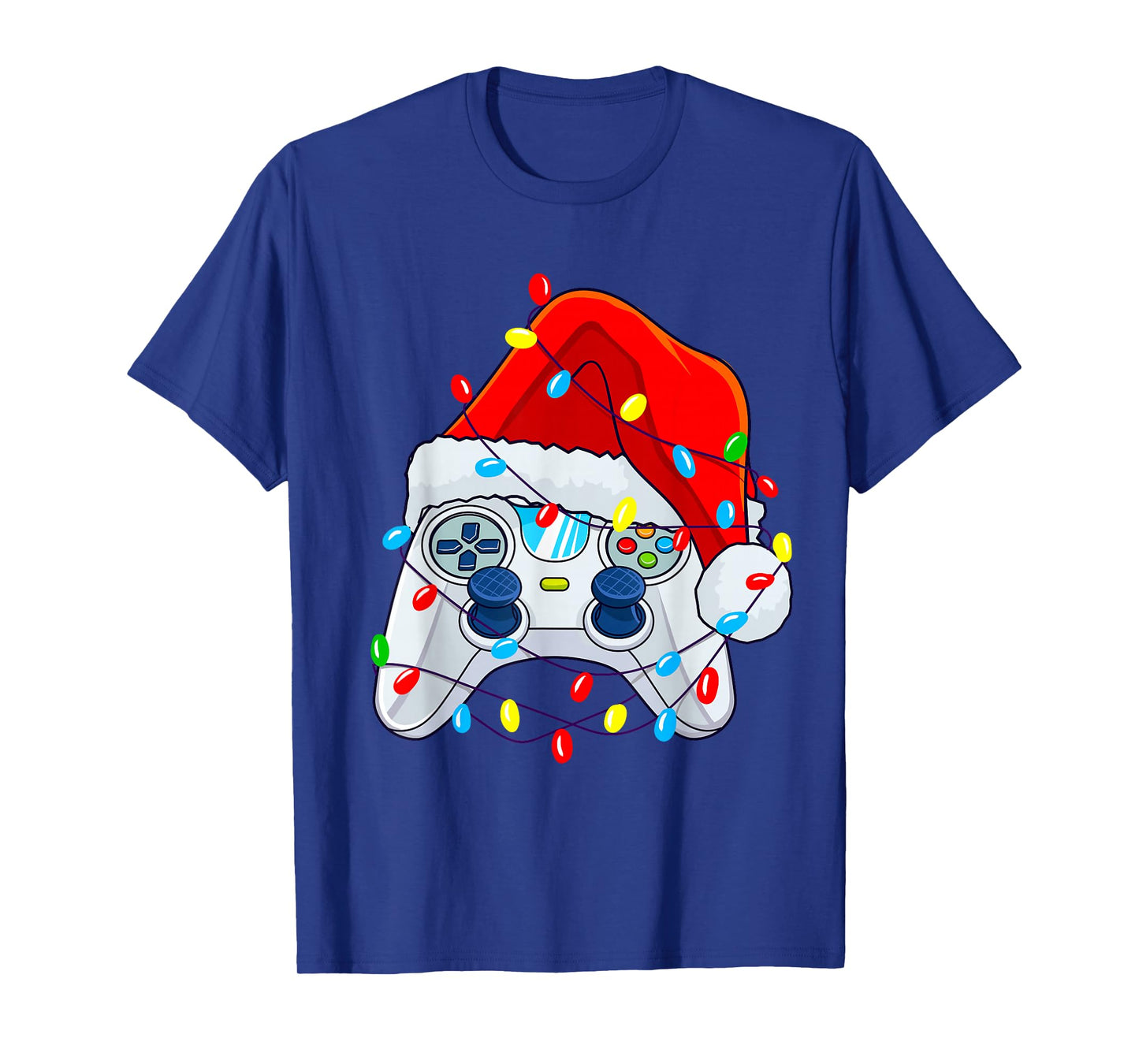 Video Game Controller Christmas Santa Hat Gamer Boys T-Shirt