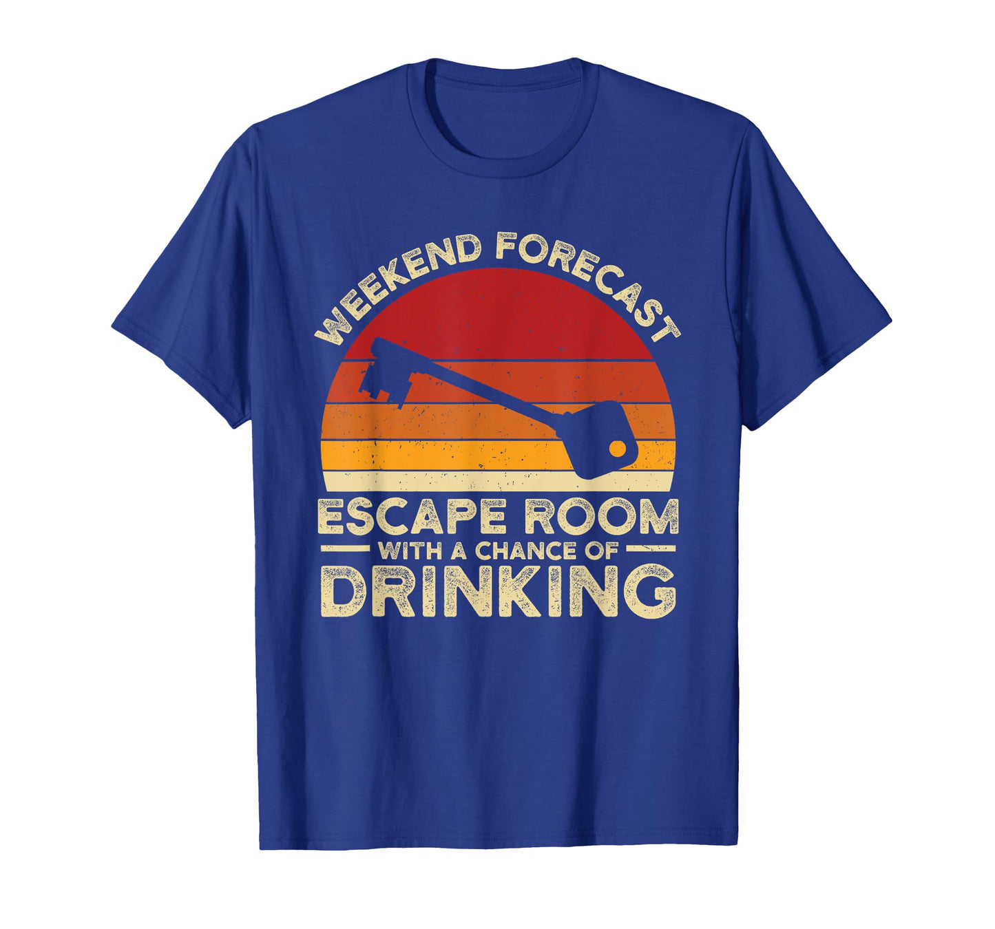 Weekend Forecast Escape Rooms Funny Mystery Vintage T-Shirt