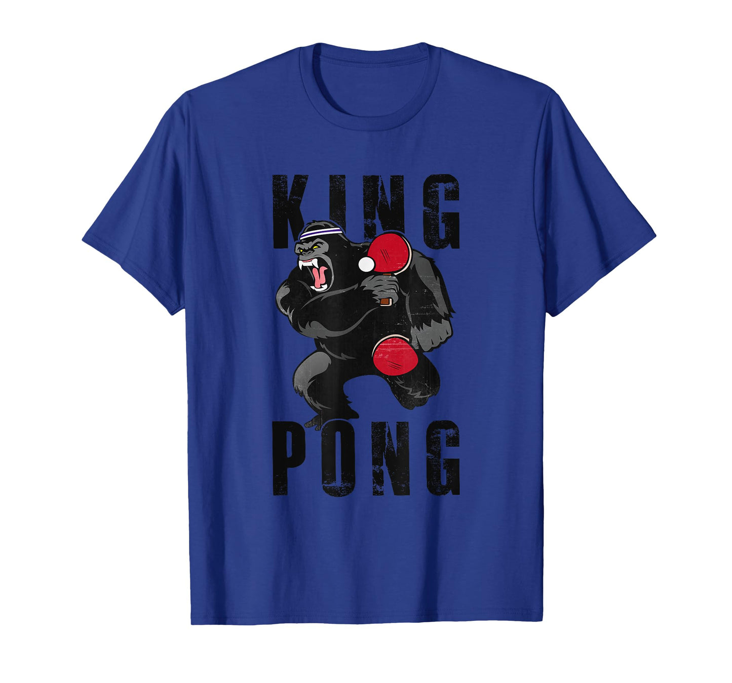 Vintage King Pong - Ping Pong Table Tennis Player Game Gift T-Shirt
