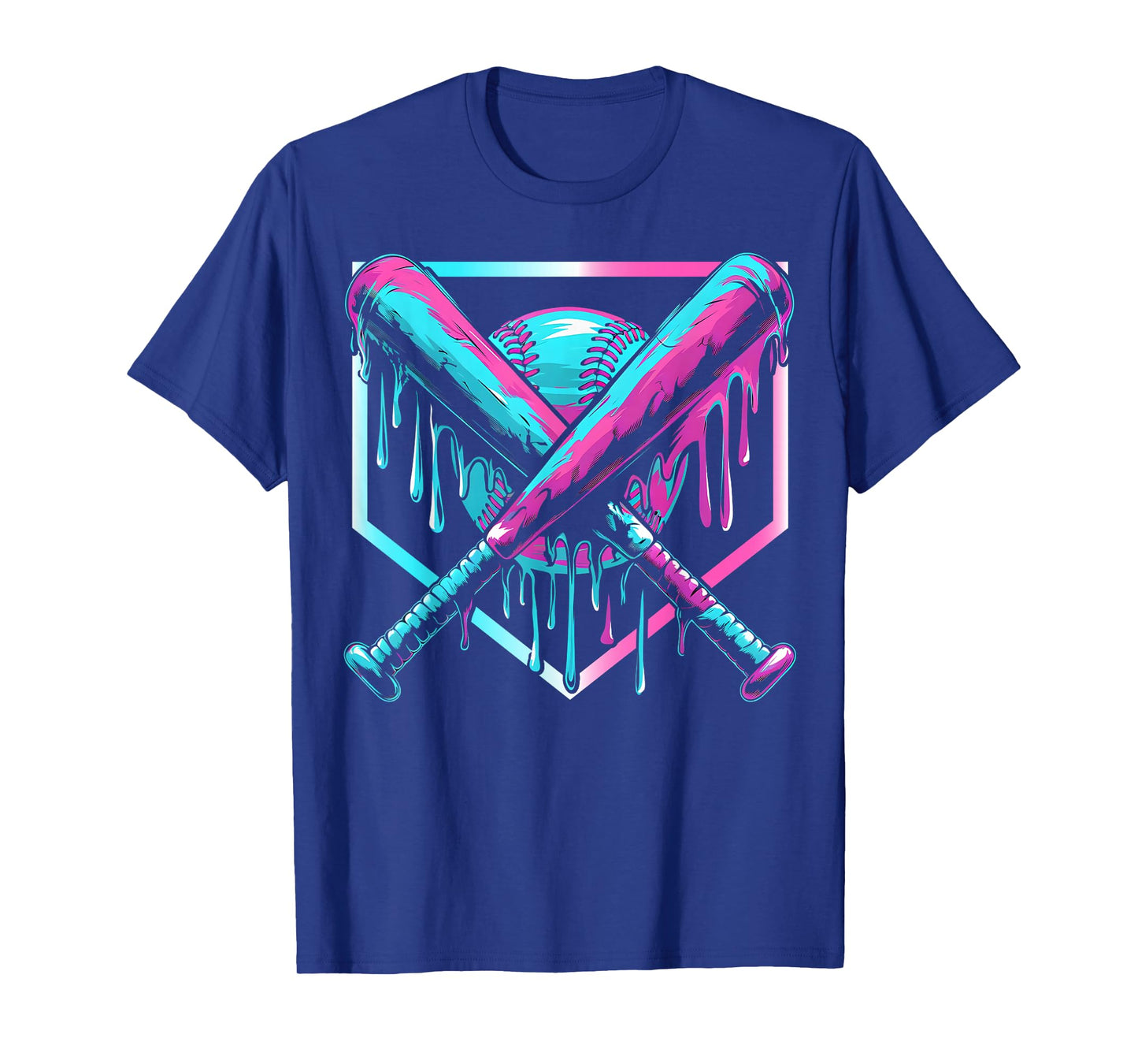 Baseball Drip For Boys Ice Cream Drip Youth Boys Baseball T-Shirt