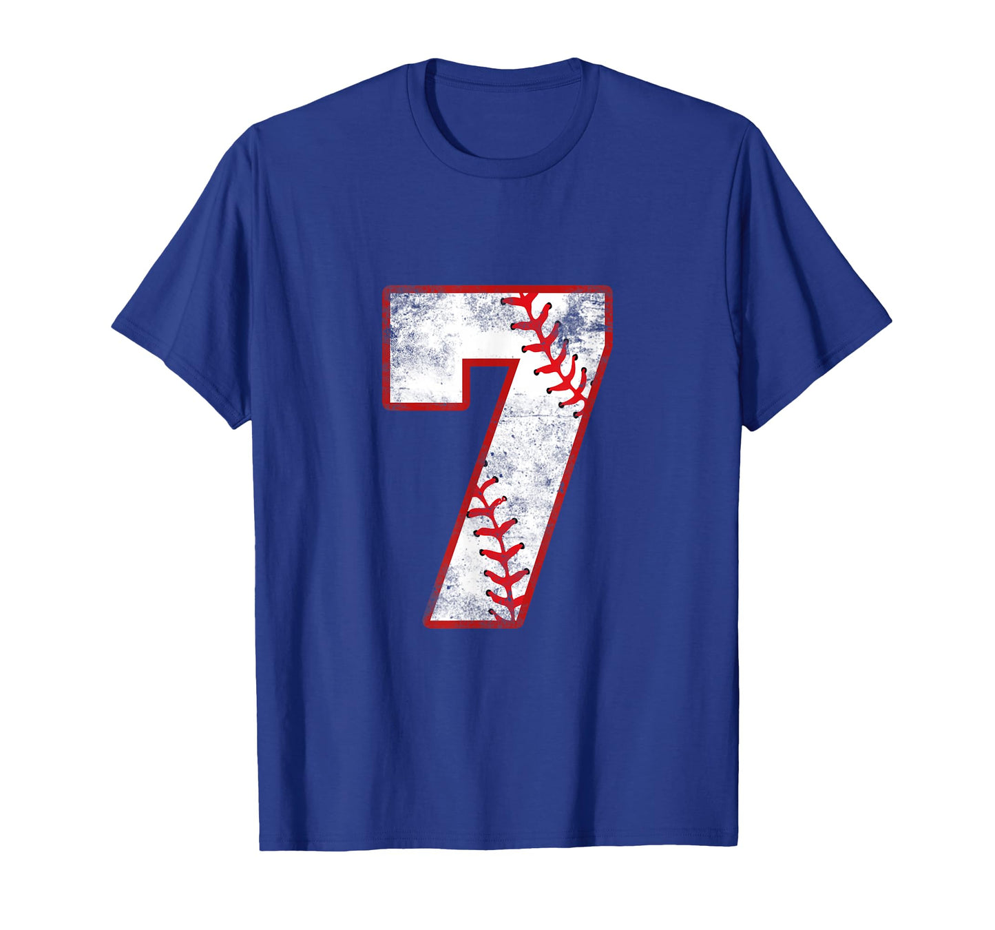Vintage Baseball 7 Jersey Number T-Shirt