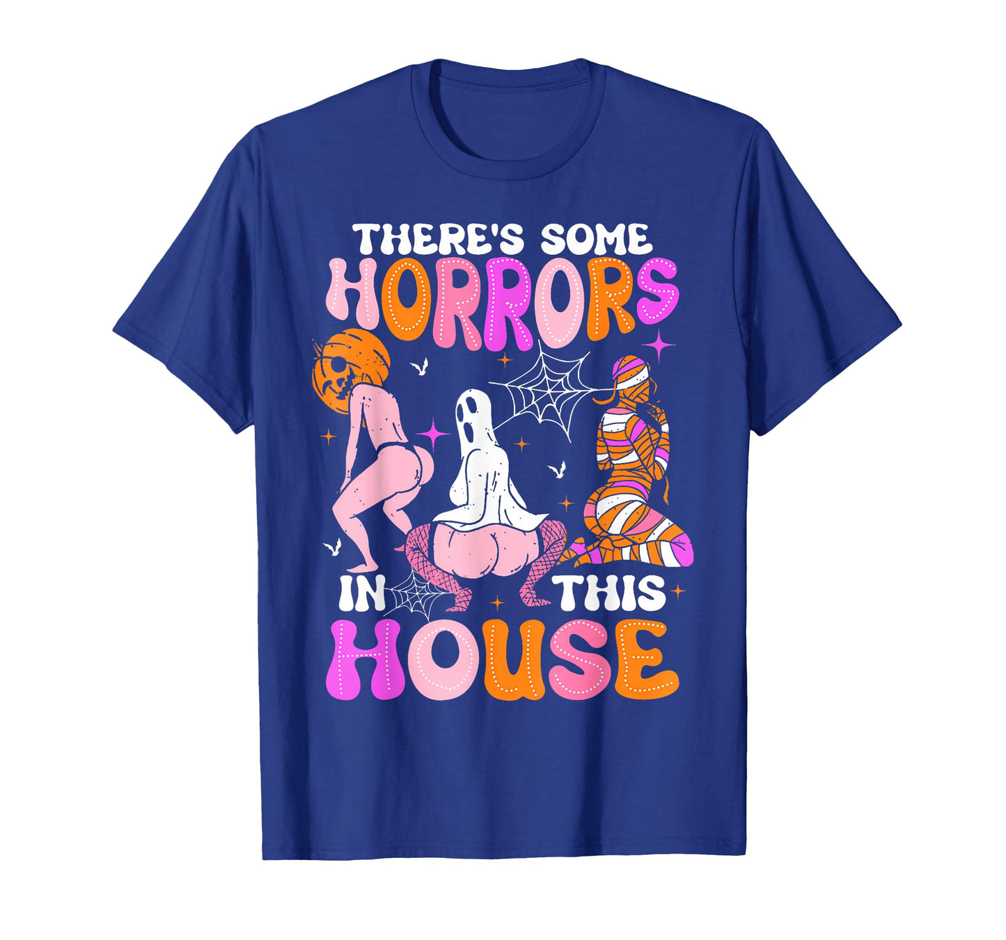 There's Some Horrors In This House Funny Horror Characters T-Shirt