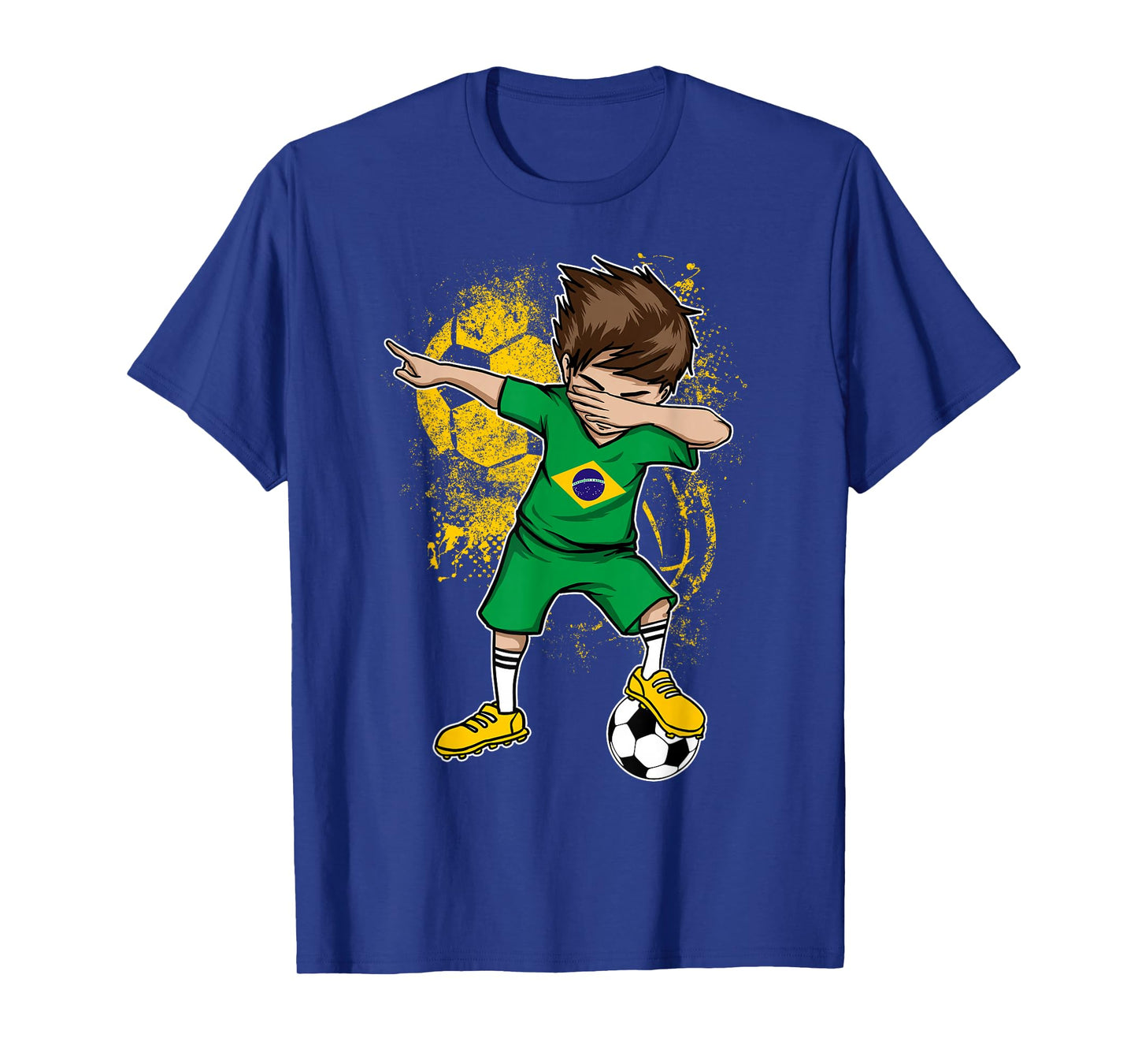 Dabbing Boy Brazil Soccer Shirt Jersey Brasil Football Tee T-Shirt