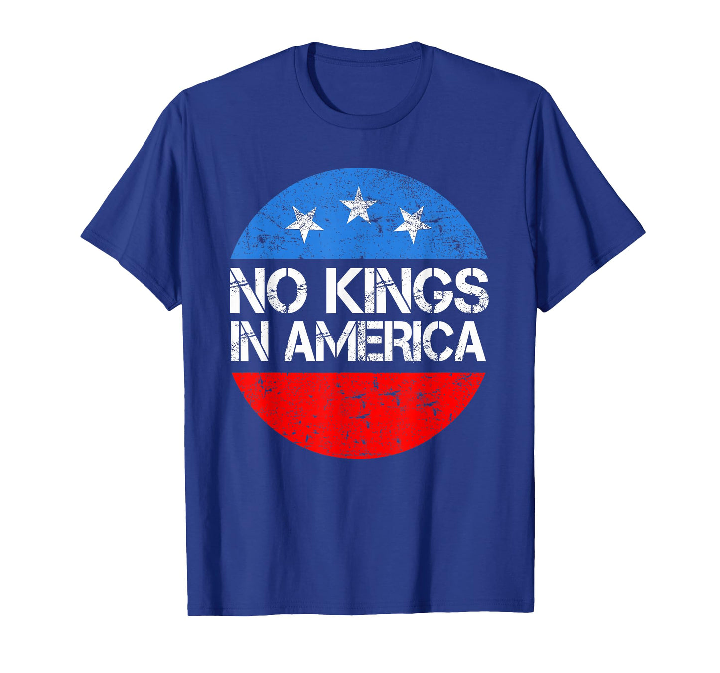 No Kings in America Vintage Patriotic No Kings T-Shirt