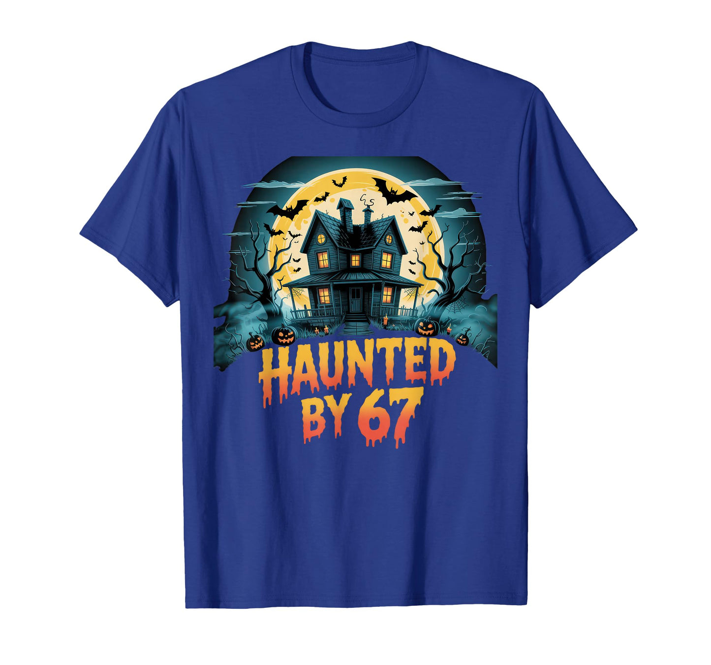 Haunted by 67 Funny Six Seven Meme 6 7 Halloween Costume T-Shirt