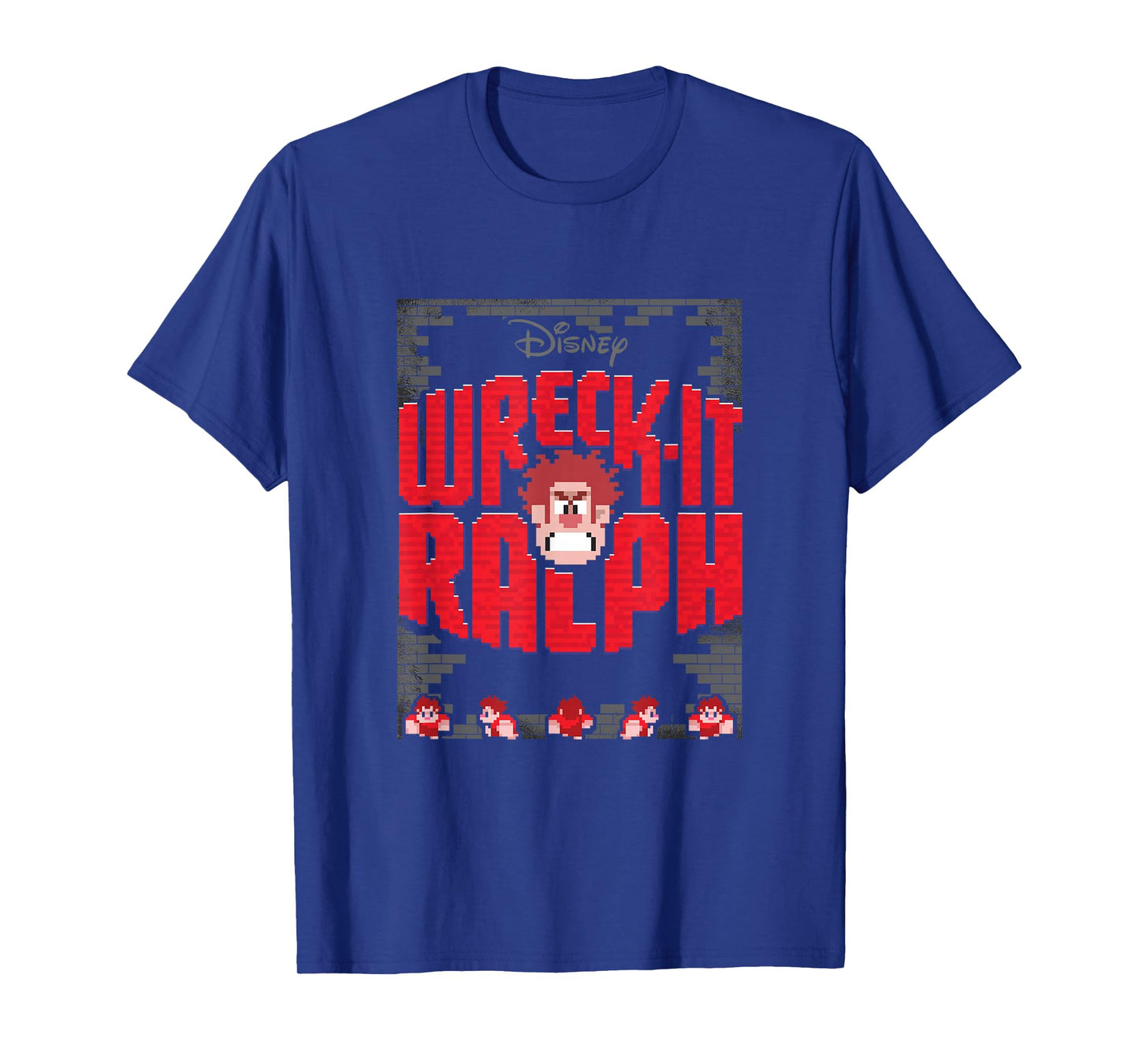 Disney Wreck-It Ralph Wrecked Brick Wall Video Game Sprites T-Shirt