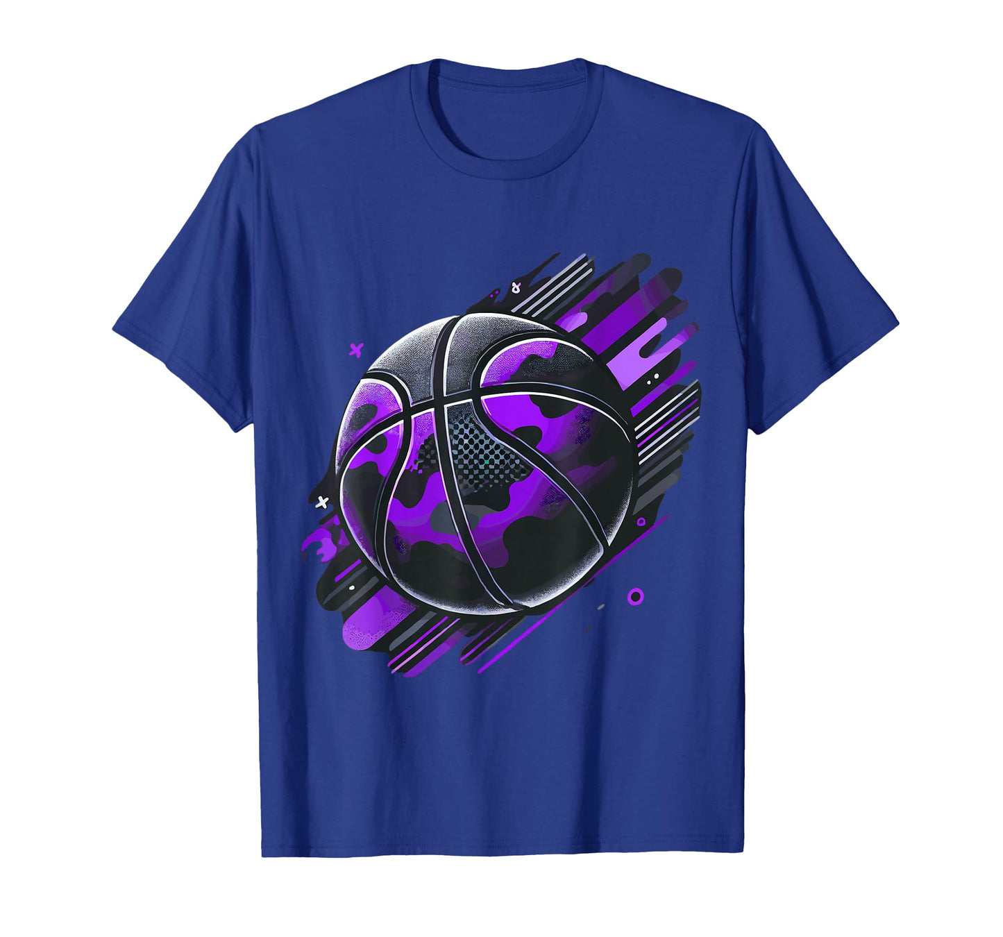 Magical and Funny Basketball Gifts Purple Camouflage T-Shirt