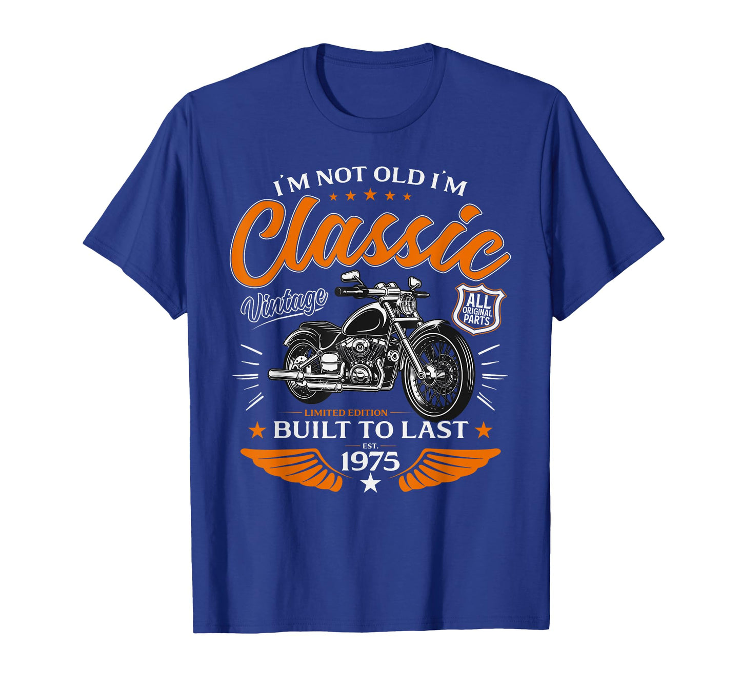 50th Birthday Man Gift Motorcycle Motorcyclist Biker 1975 T-Shirt