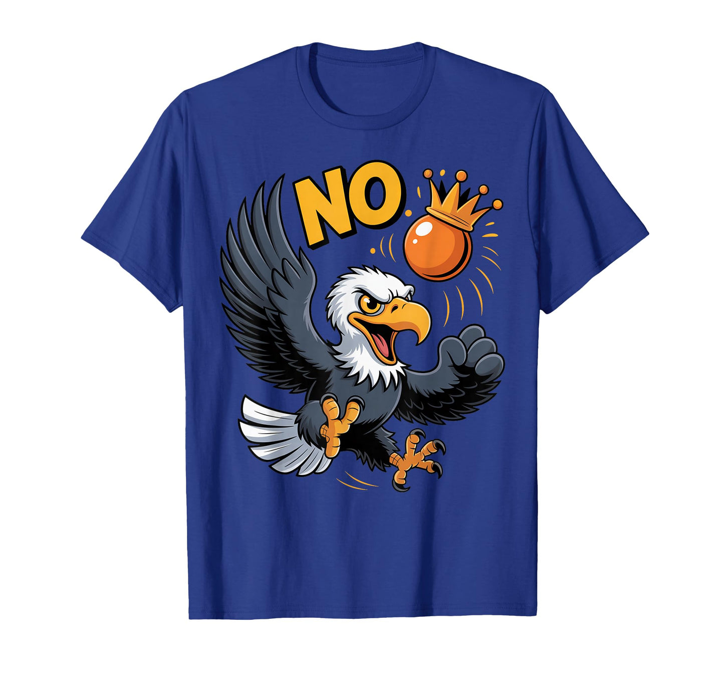 No Kings Protest Sign Patriotic Liberty Art Design T-Shirt