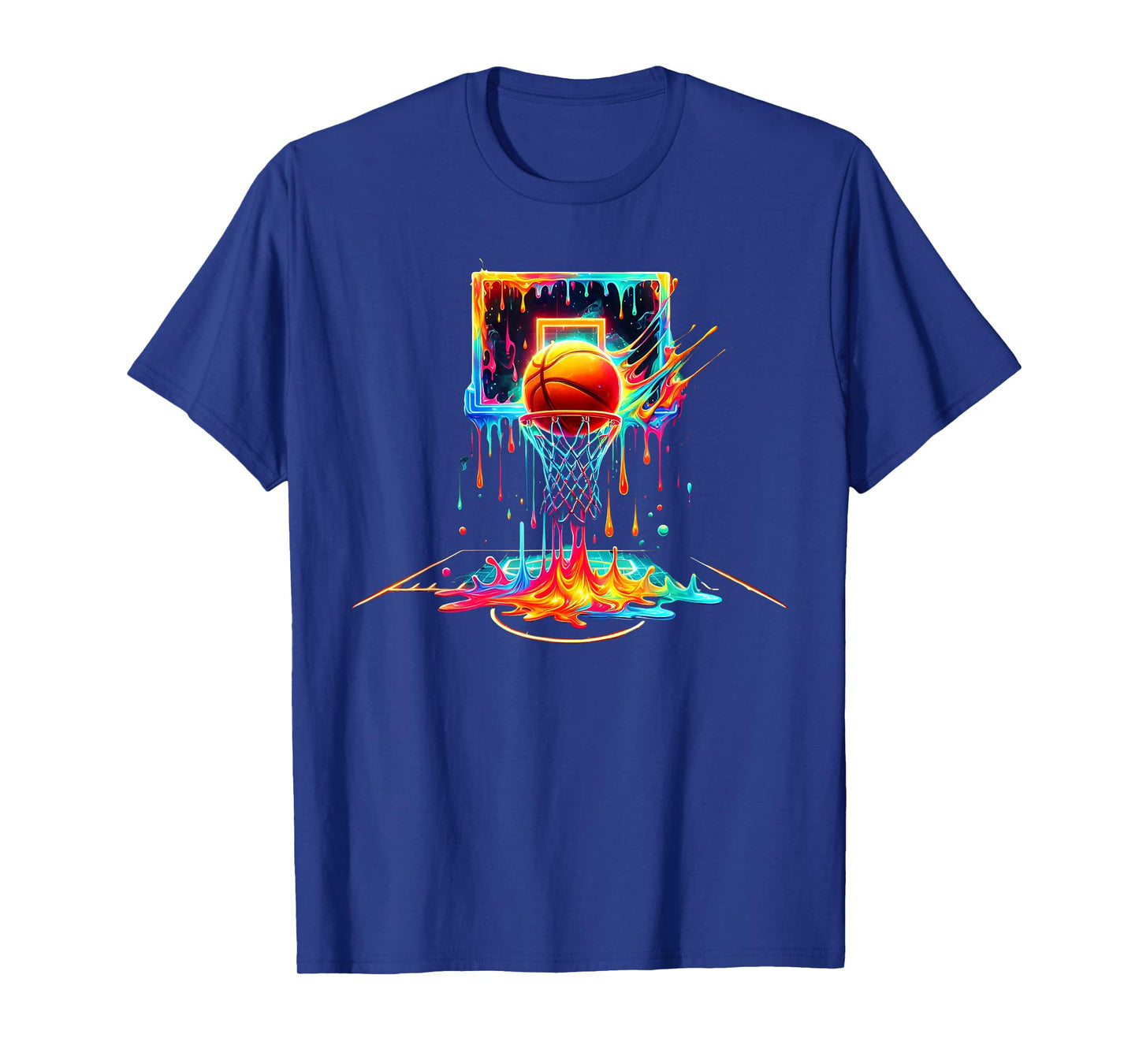 Basketball Drip Neon Basketball Graphics Basketball Men Kids T-Shirt