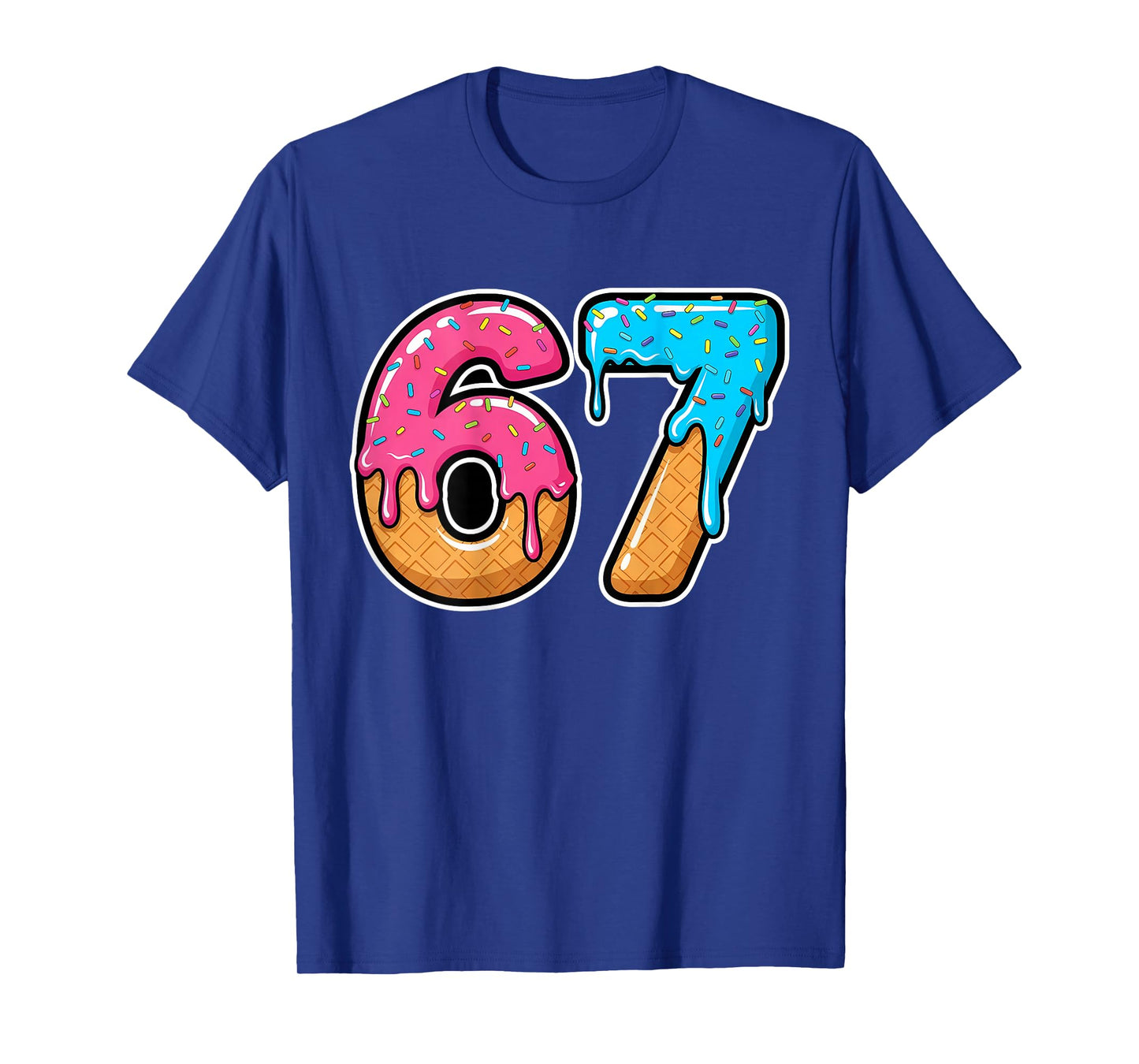 Mason 67 Ice Cream Drip Meme Six Seven Funny (On Back) T-Shirt