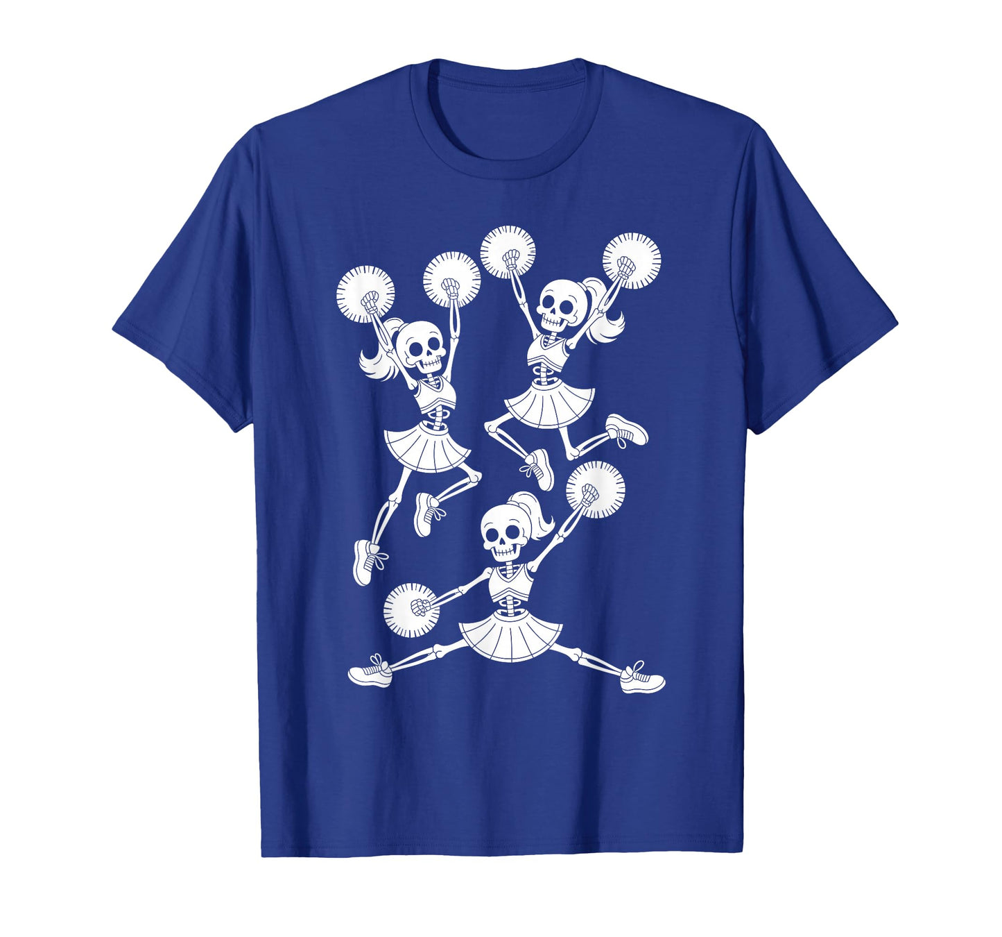 Funny Halloween Skeletons Cheerleader Pajama Cheer Costume T-Shirt