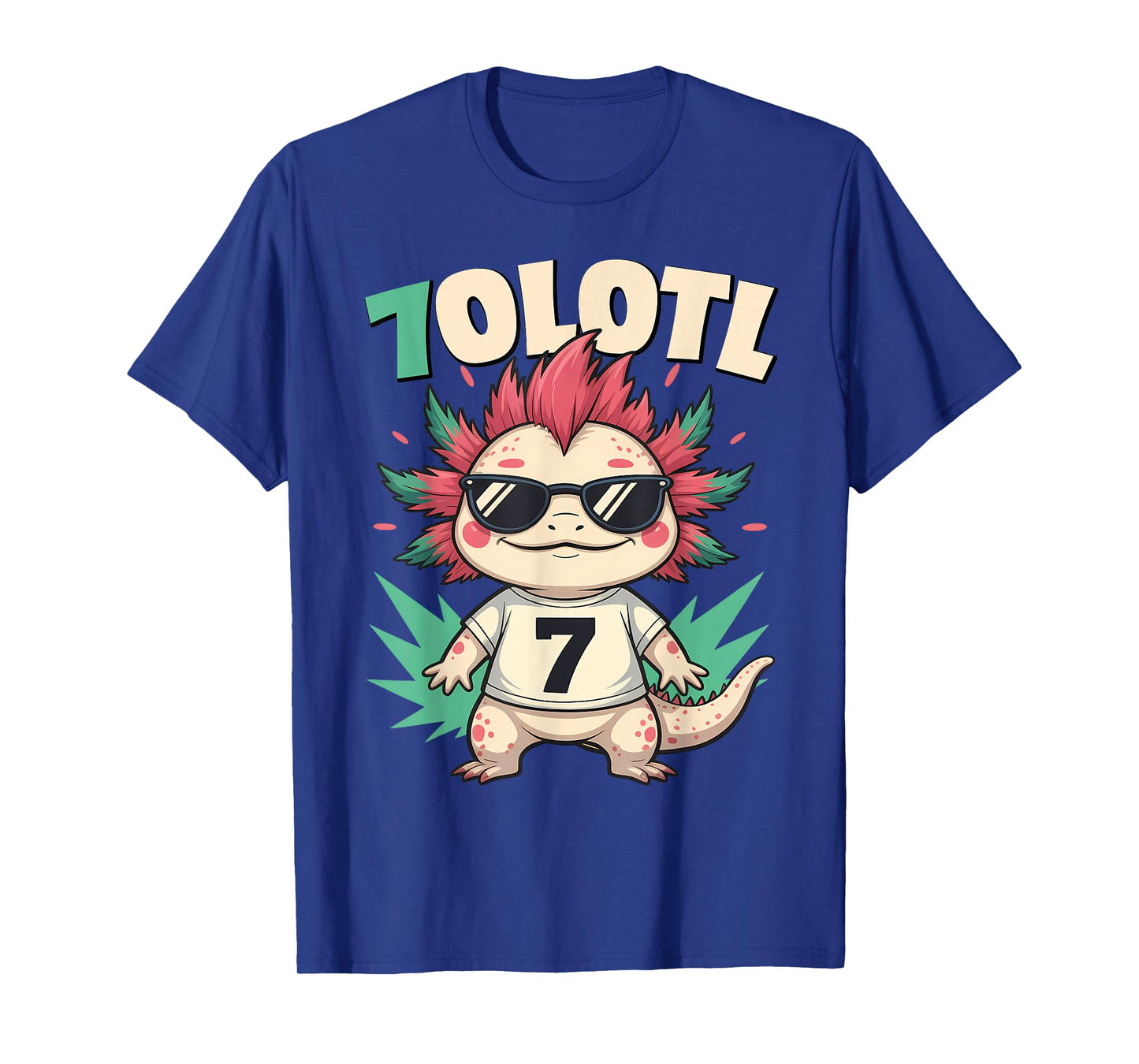 7olotl Sevenolotl – Funny Axolotl Halloween Number 7 Costume T-Shirt