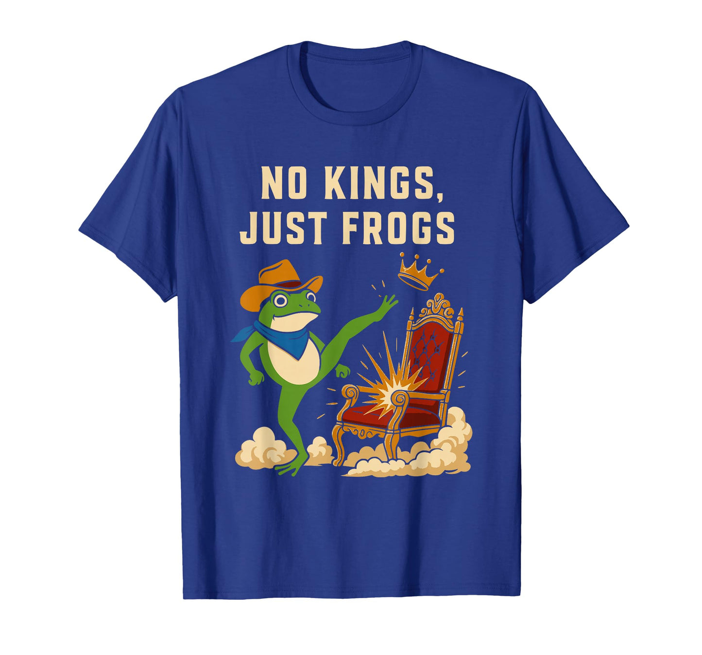 Vintage No Kings Just Frogs Portland Frog Protest Men Women T-Shirt