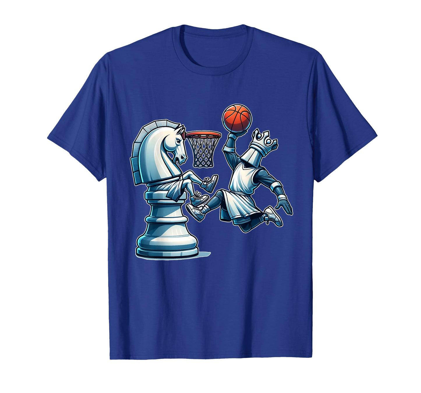 Elegant Chess Board King Basketball Game T-Shirt