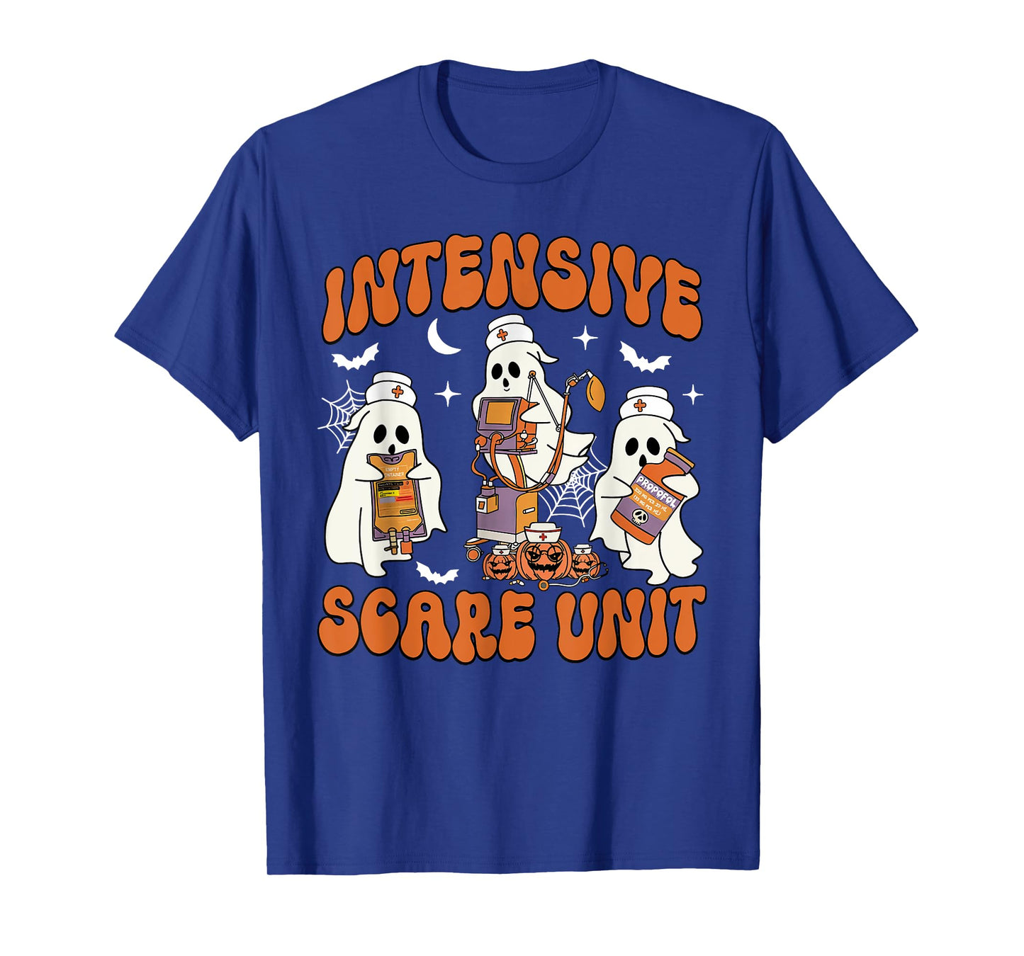 Halloween Intensive Care Scare Unit Ghost Nurse ICU Nursing T-Shirt