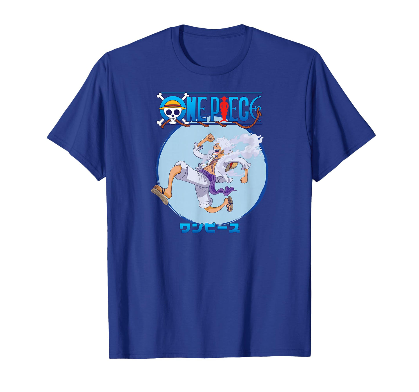 One Piece Anime Luffy Gear 5 Action Pose T-Shirt