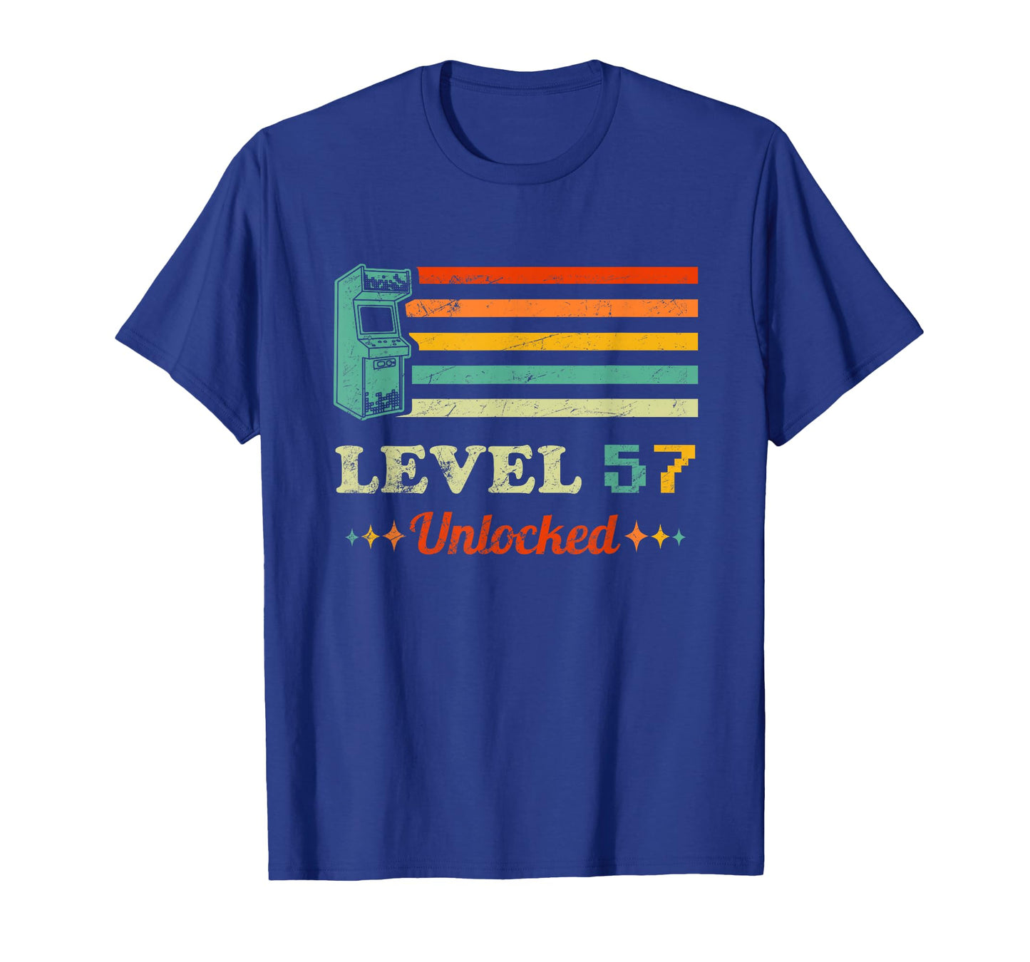 Level 57 Unlocked Gamer Birthday Retro T-Shirt