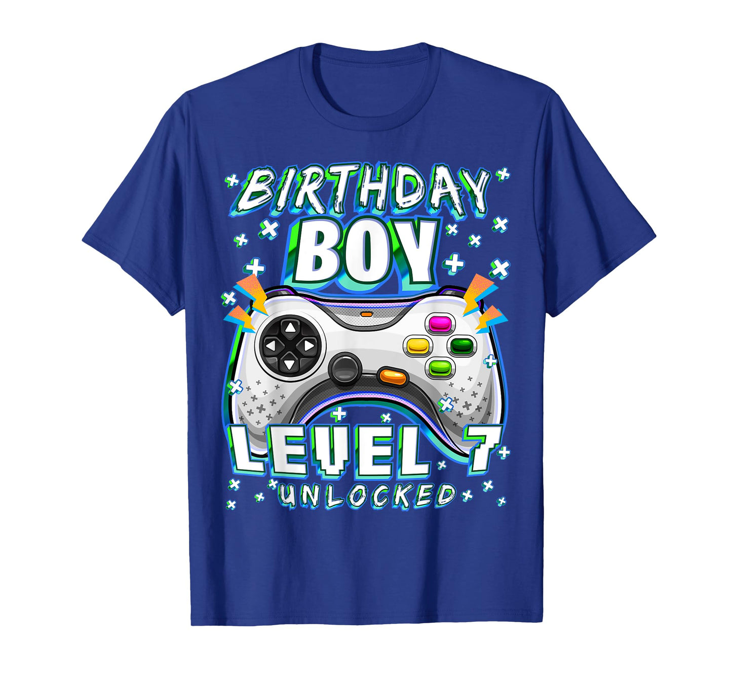 Level 7 Unlocked Video Game 7th Birthday Gamer Boys T-Shirt