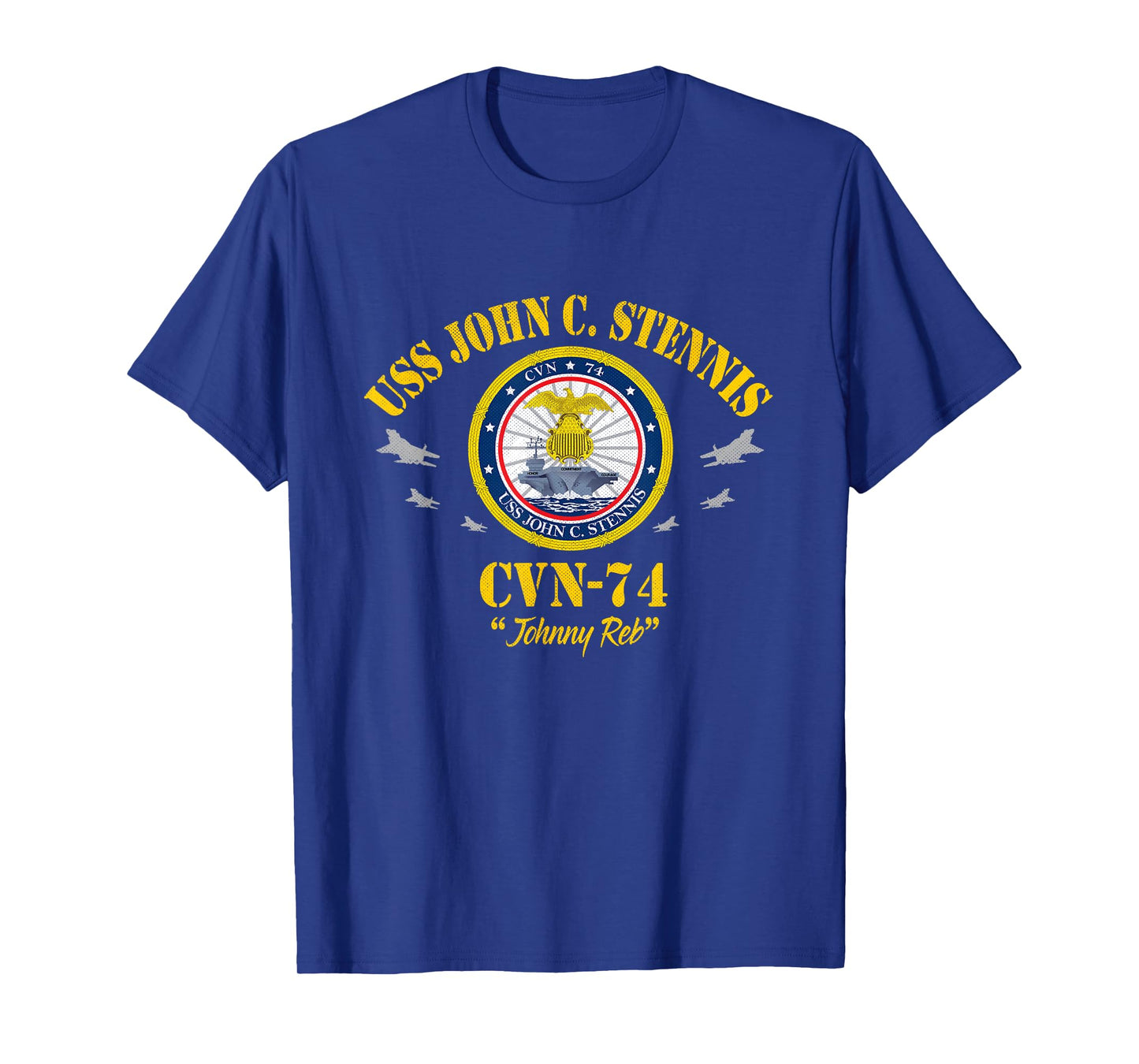 USS John C. Stennis CVN-74 Aircraft Carrier Veteran Flag T-Shirt