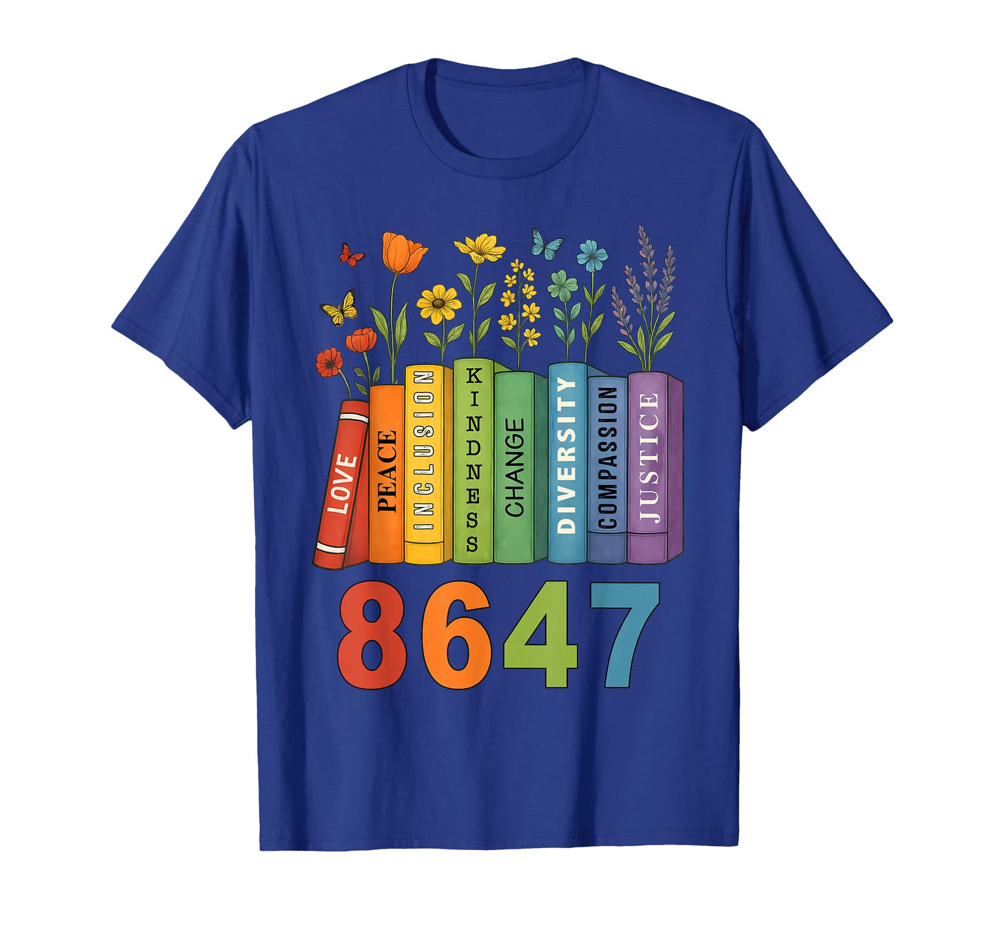 Equal Rights Book Flower RESIST 86 47 Feminist Women Rights T-Shirt