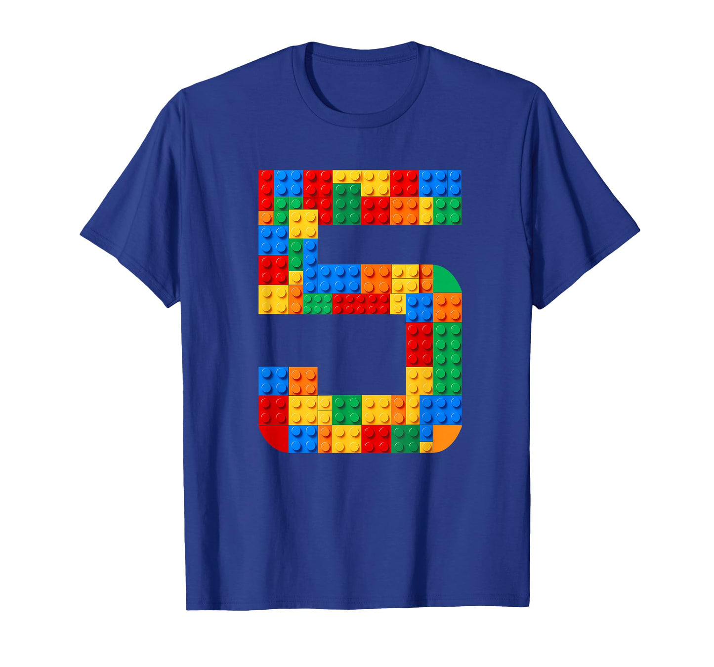 5 Year Old Blocks Building Master Builder 5th Birthday Boy T-Shirt