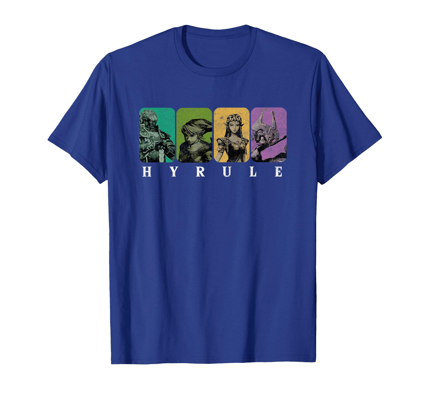 The Legend of Zelda Colorful Distressed Character Box Ups T-Shirt