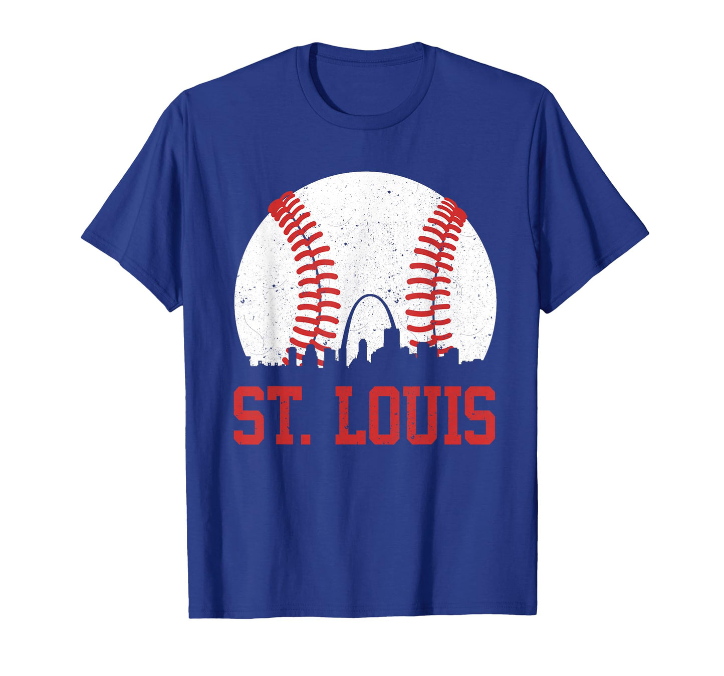St. Louis Cityscape Vintage Baseball City Men Women Kids T-Shirt