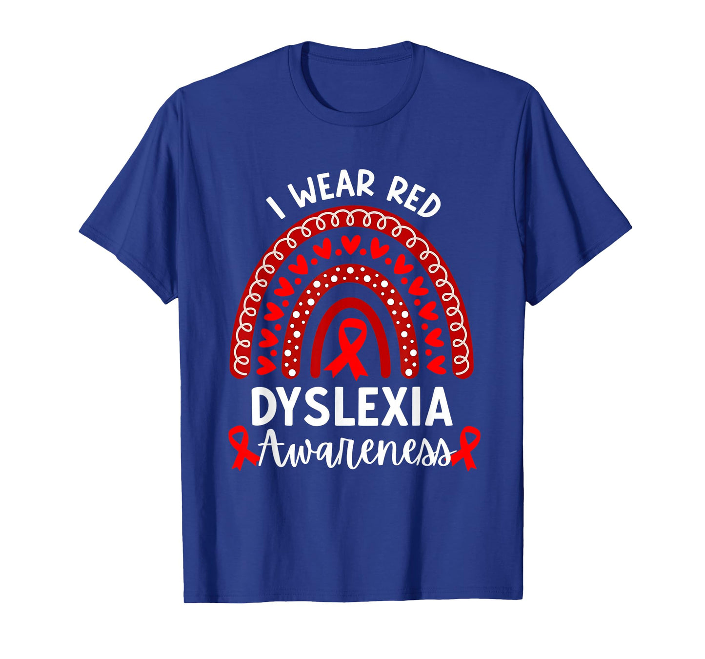 I Wear Red for Dyslexia Awareness Teacher Back to School T-Shirt