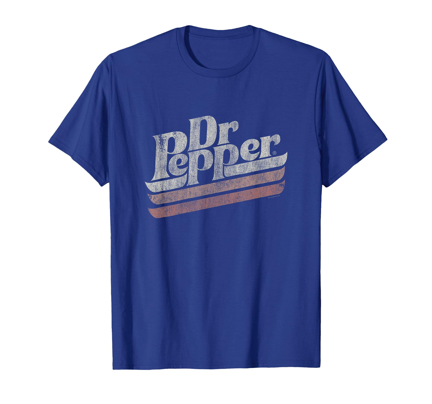 Dr. Pepper Distressed Stripe Vintage Diagonal Soda Label T-Shirt