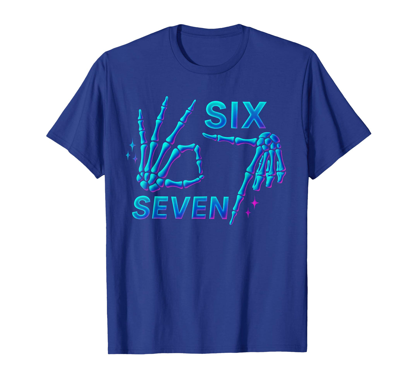 67 Meme Skeleton Hand 6 7 Halloween Six Seven Funny Teens T-Shirt