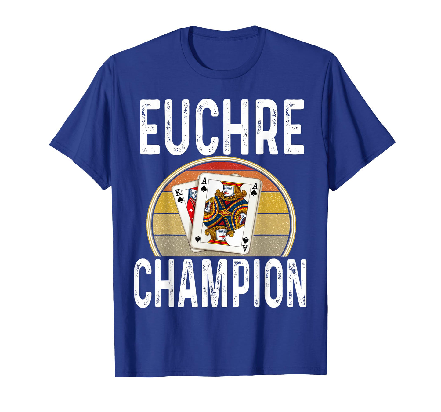 Euchre Champion Game Night Player Card Game Cards Retro T-Shirt