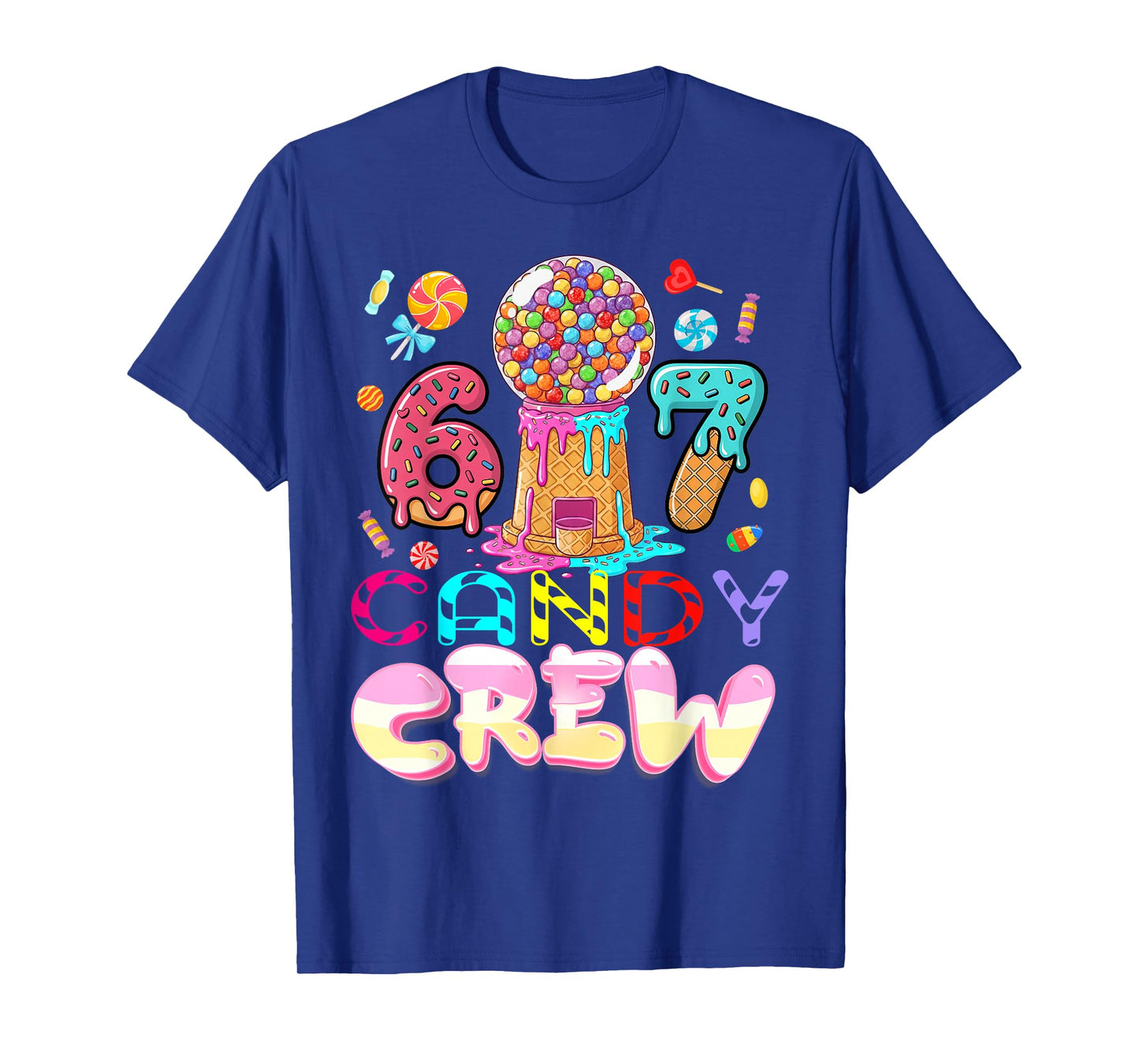 Candy Crew 67 Six Seven Meme Halloween Costumes Adult Women T-Shirt